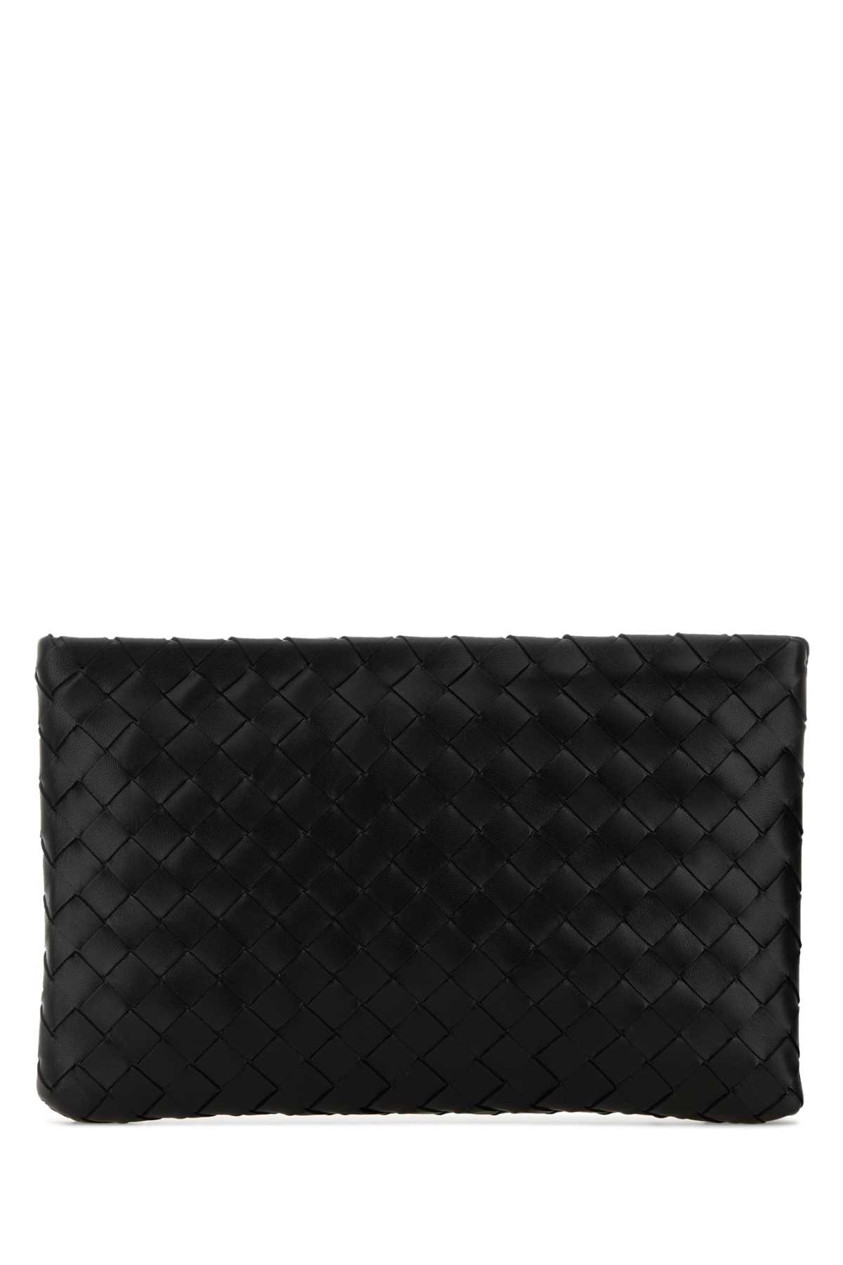 Black leather medium clutch 742972VCPP98425 (Bottega Veneta / クラッチバッグ・ポーチ ) | Bottega Veneta (ボッテガ・ヴェネタ)
