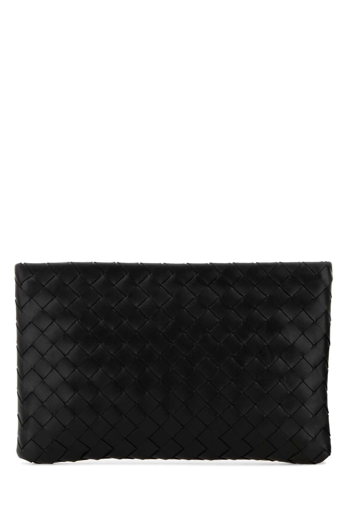Black leather medium clutch 742972VCPP98425 (Bottega Veneta / クラッチバッグ・ポーチ ) | Bottega Veneta (ボッテガ・ヴェネタ)(2)