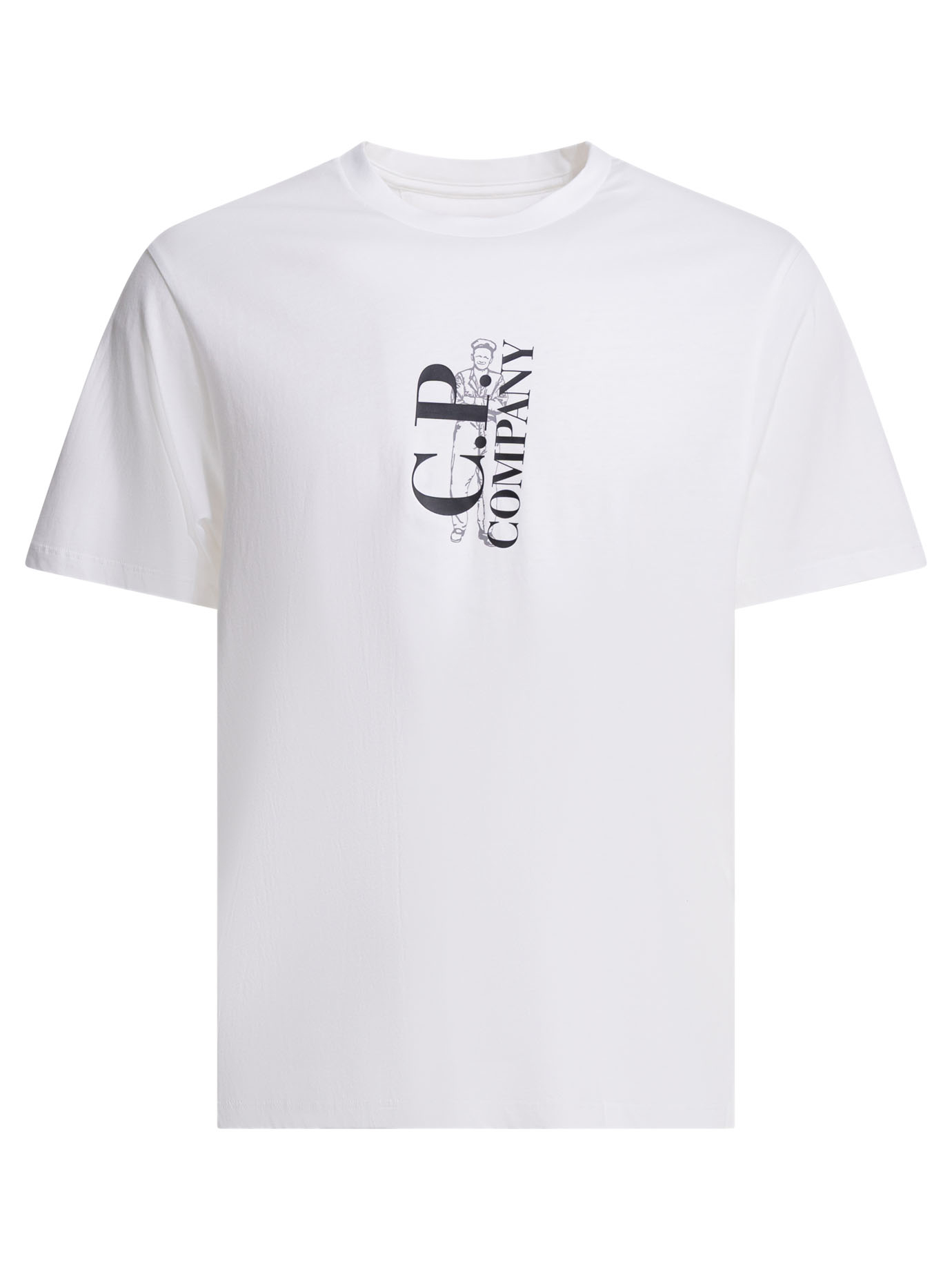 Crew-neck T-shirt with logo 20CMTS084A005100W103 (C.P. Company / Tシャツ・カットソー ) | C.P. Company (シーピーカンパニー)