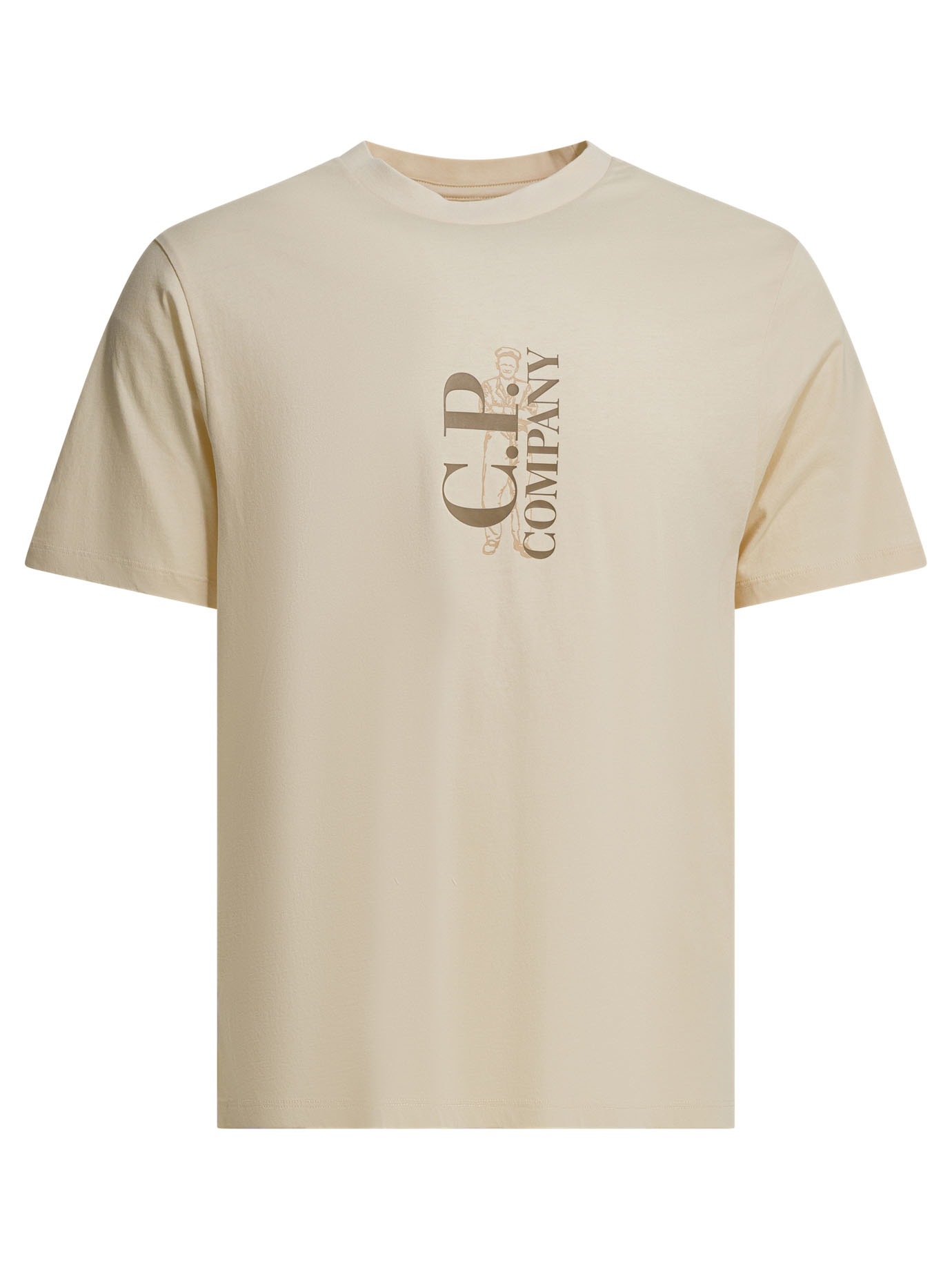 Crew-neck T-shirt with logo 20CMTS084A005100W114 (C.P. Company / Tシャツ・カットソー ) | C.P. Company (シーピーカンパニー)