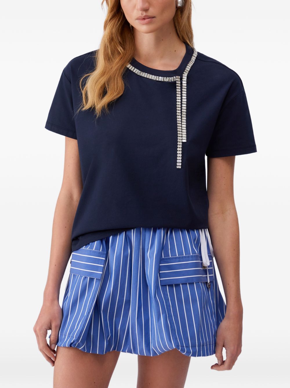 Liu Jo T-shirts and Polos Blue CA6167JS088P9583 (LIU•JO / Tシャツ・カットソー ) | LIU•JO (リュー・ジョー)