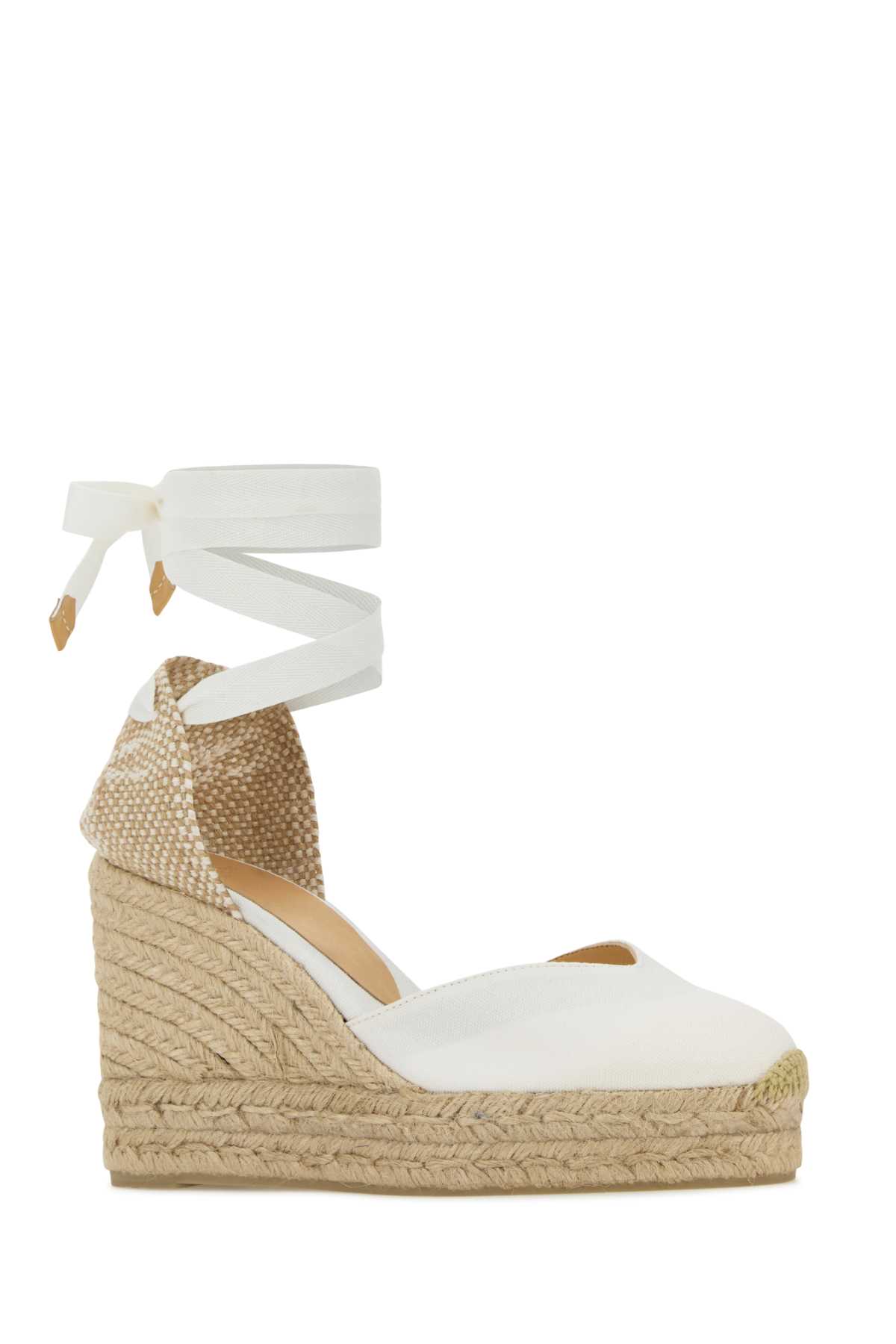 White canvas Chiara wedges 020992BLANCO (Castañer / サンダル ) | Castañer (カスタニエール)(1)