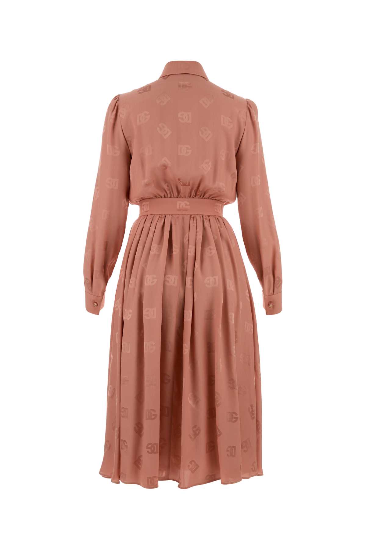 Antiqued pink silk shirt dress F6ARQTGDCVHF0473 (Dolce & Gabbana / ワンピース・ドレス・オールインワン ) | Dolce & Gabbana (ドルチェガッバーナ)(1)