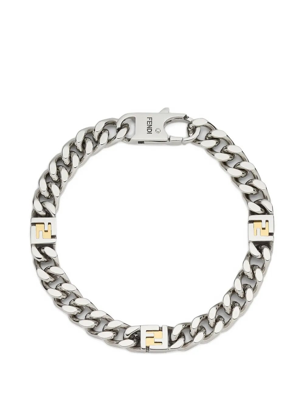 FF CUBE SILVER AND GOLD-COLOURED BRACELET 7AK018AW2RF1UY5 (FENDI / ブレスレット ) | FENDI (フェンディ)