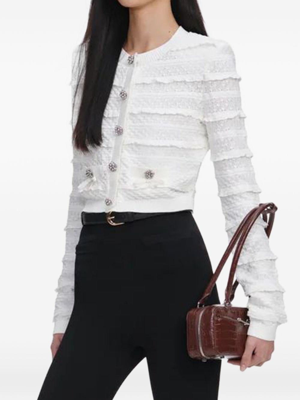 Self-portrait Sweaters White SS26063CWWHITE (self-portrait / ニット・セーター・カーディガン ) | self-portrait (セルフ・ポートレイト)(1)