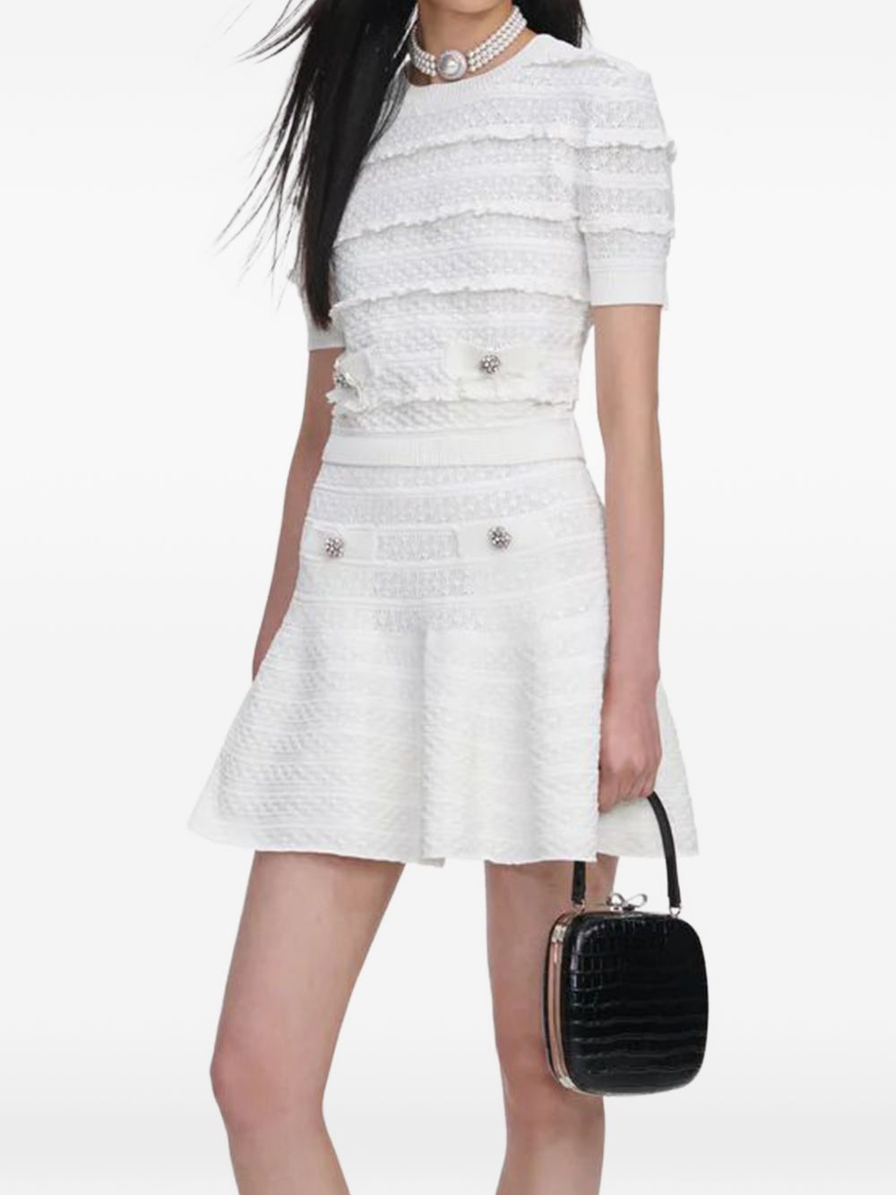 Self-portrait Top White SS26063TWWHITE (self-portrait / ニット・セーター・カーディガン ) | self-portrait (セルフ・ポートレイト)(2)