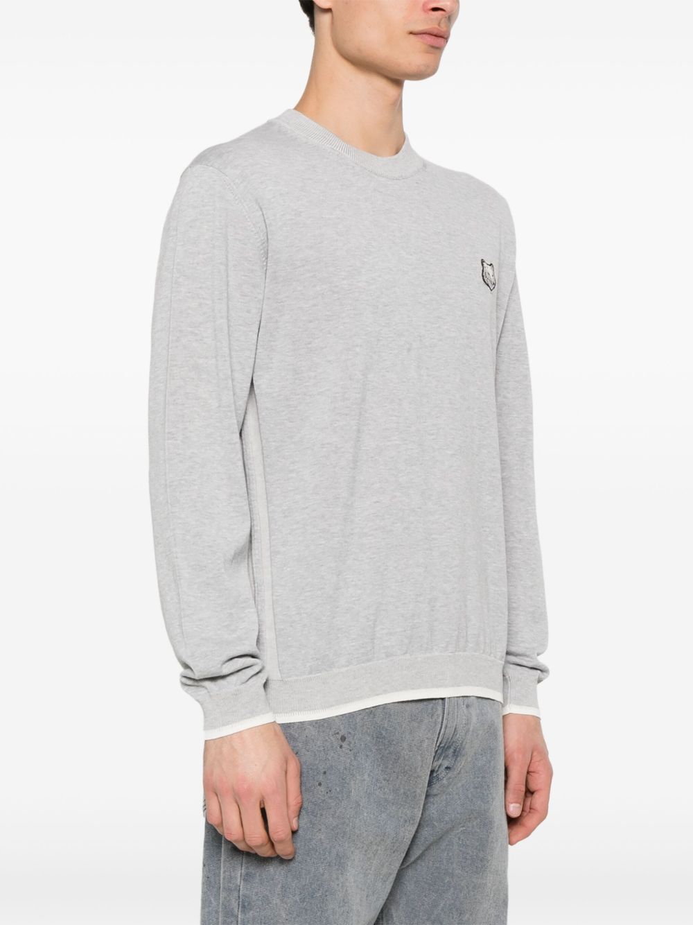 MAISON KITSUNE' Sweaters Grey MM00801KT1103H150 (Maison Kitsuné / ニット・セーター・カーディガン ) | Maison Kitsuné (メゾン キツネ)(1)