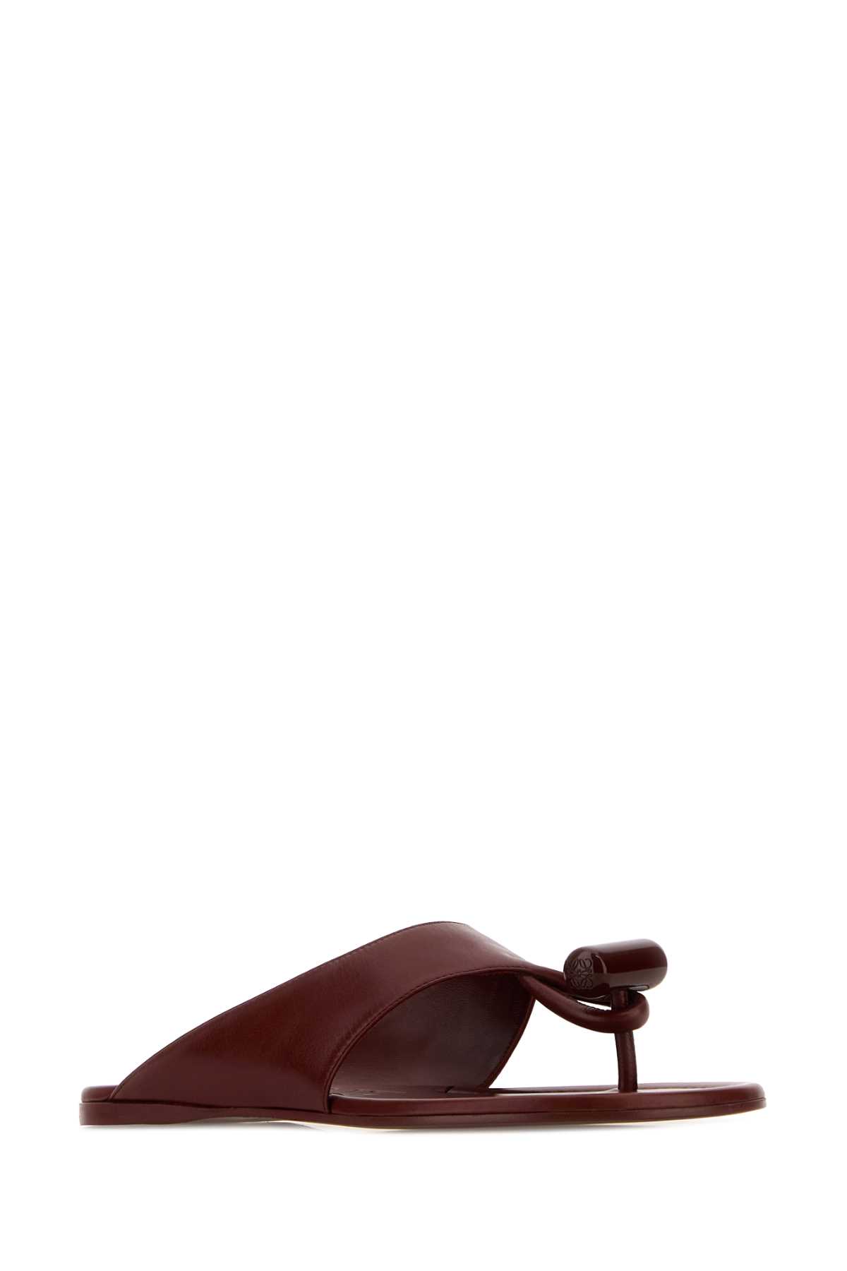 Burgundy leather Toggle thong slippers L815465XB9BURNTRED (LOEWE / サンダル ) | LOEWE (ロエベ)(1)