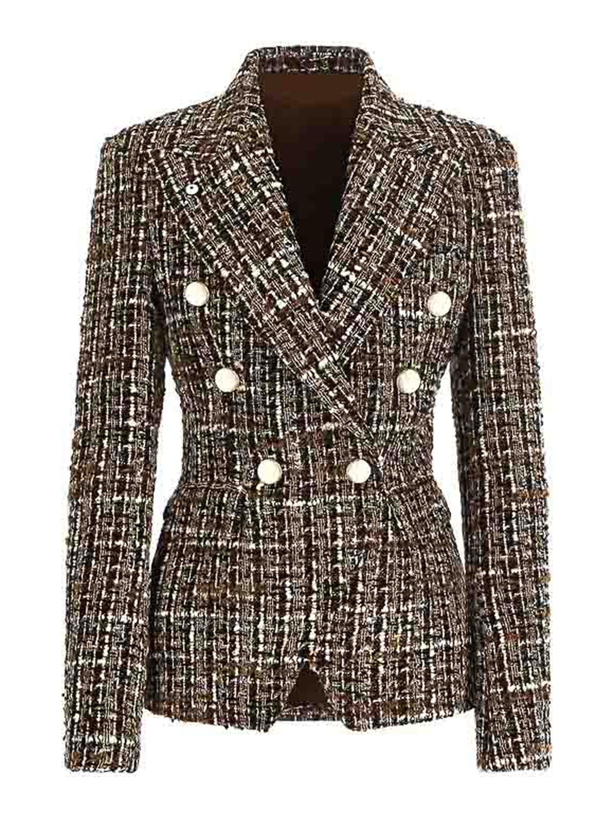 Ilaria Double-Breasted Boucl Tweed Jacket 21515257601 (L.B.M.1911 / ブレザー・ジャケット ) | L.B.M.1911 (エルビーエム1911)