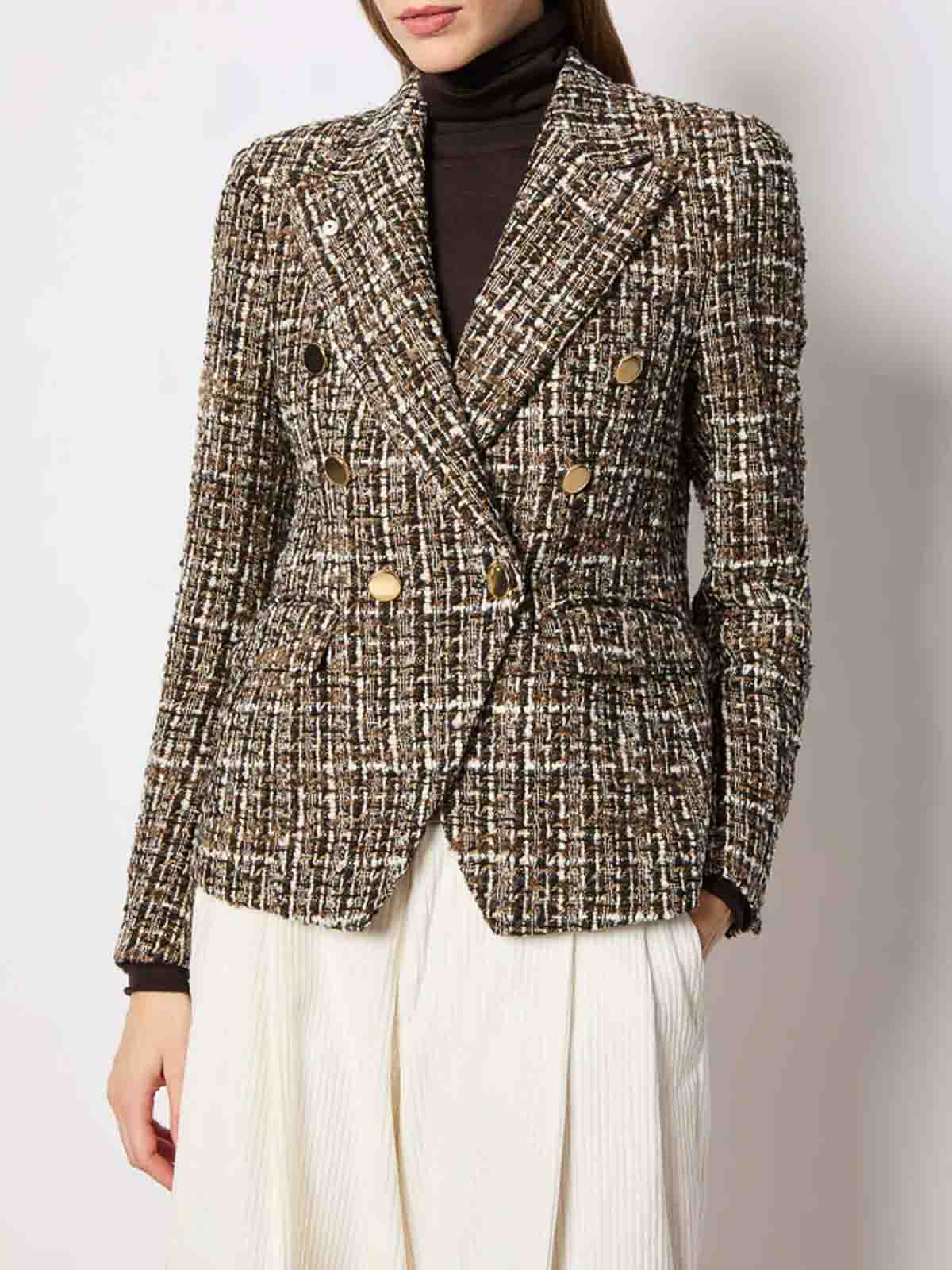 Ilaria Double-Breasted Boucl Tweed Jacket 21515257601 (L.B.M.1911 / ブレザー・ジャケット ) | L.B.M.1911 (エルビーエム1911)(1)
