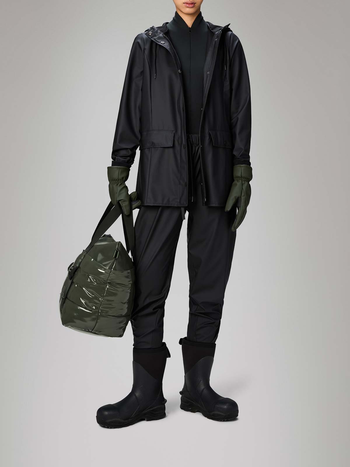 Curve Short W Jacket 12100BLA (RAINS / カジュアルジャケット ) | RAINS (レインズ)(1)