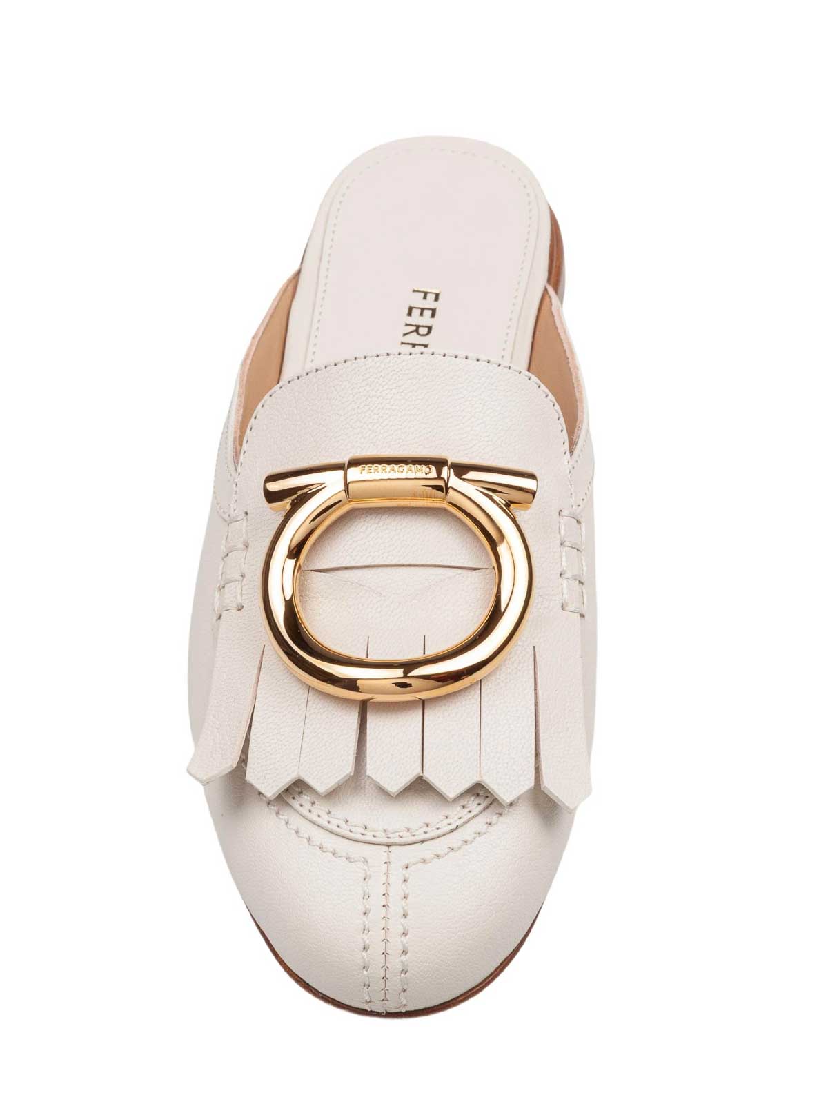 Leather mules with maxi Gancini buckle 01L0520790495 (FERRAGAMO / サンダル ) | FERRAGAMO (フェラガモ)(2)