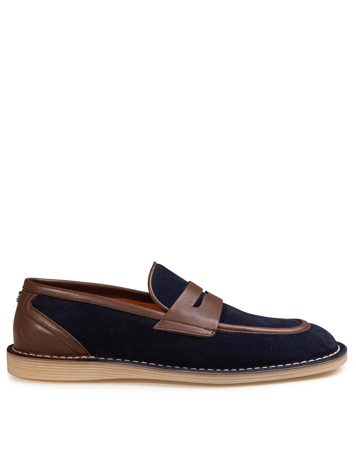 Dolce & Gabbana Blue/Dark Calfskin Slipper A50744A008489428 (Dolce & Gabbana / ローファー ) | Dolce & Gabbana (ドルチェガッバーナ)(1)