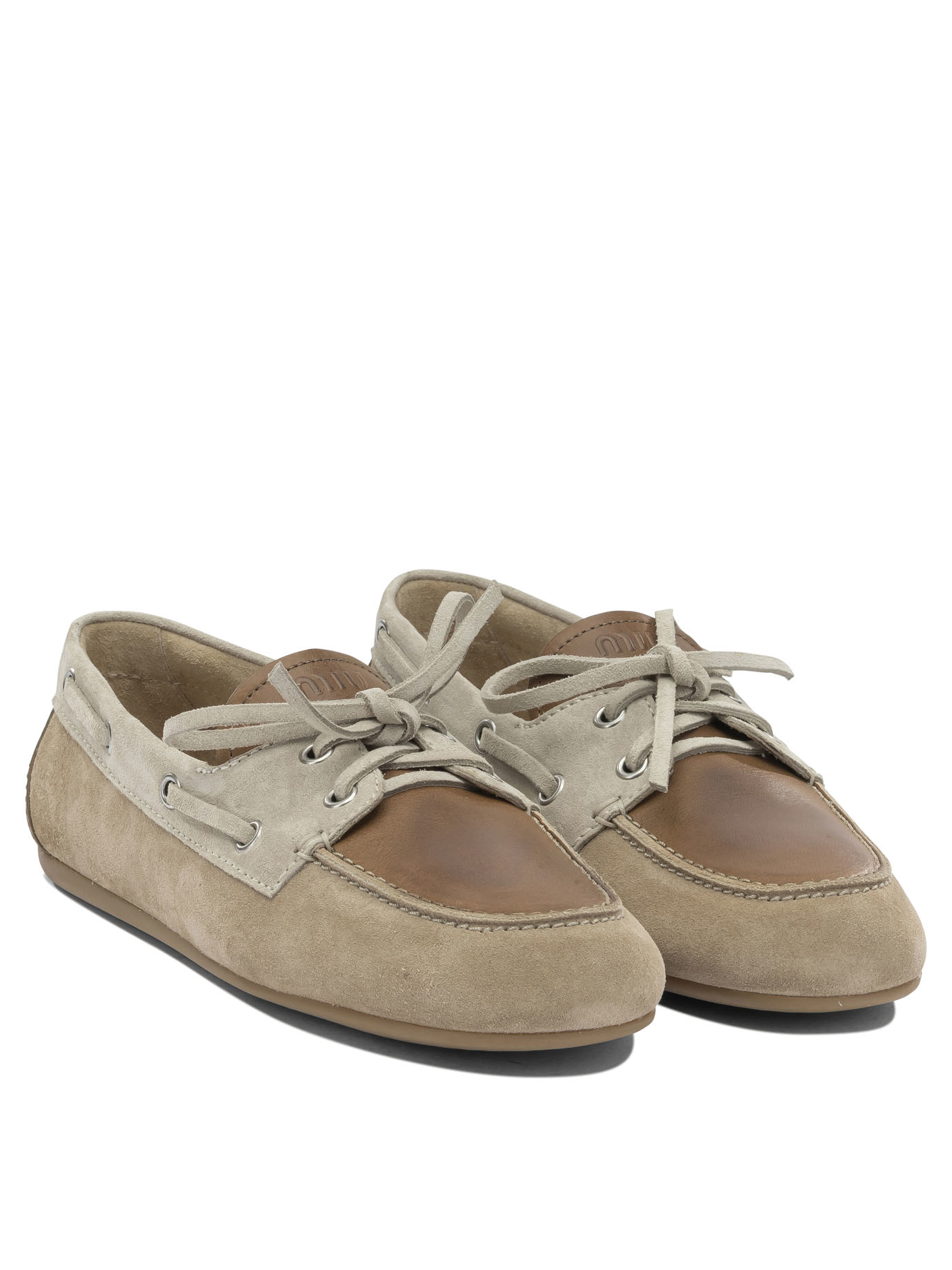 Suede lace-up loafers 5D123E3K0FF05BS (MIU MIU / ローファー ) | MIU MIU (ミュウミュウ)(1)