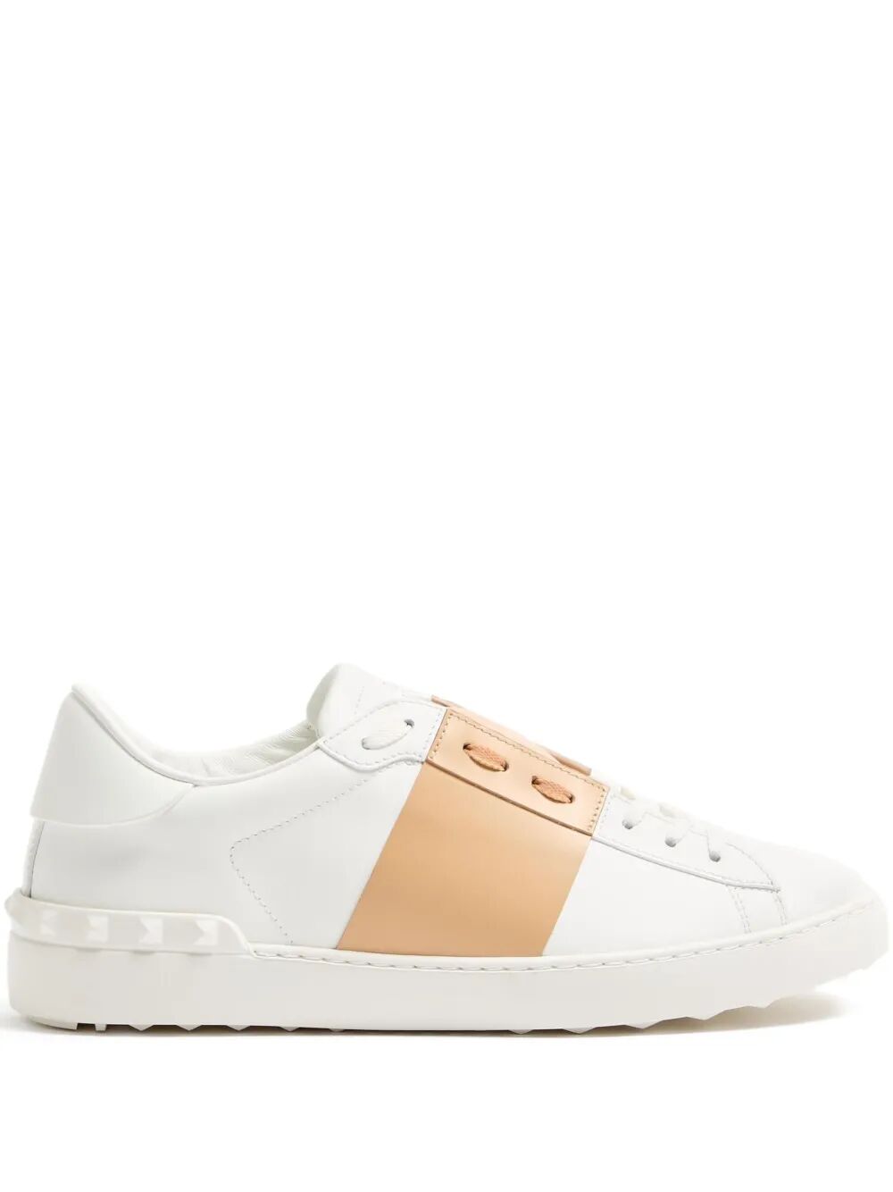 OPEN LEATHER SNEAKERS WITH CONTRAST BAND AND STUD DETAILS YS0830BLUDAH (Valentino Garavani / スニーカー ) | Valentino Garavani (ヴァレンティノ)