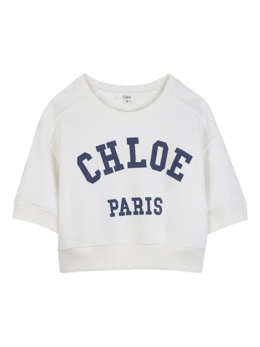 LOGO-EMBROIDERY SHORT-SLEEVED CROPPED SWEATSHIRT C20844117 (Chloé / スウェット・フーディー ) | Chloé (クロエ)