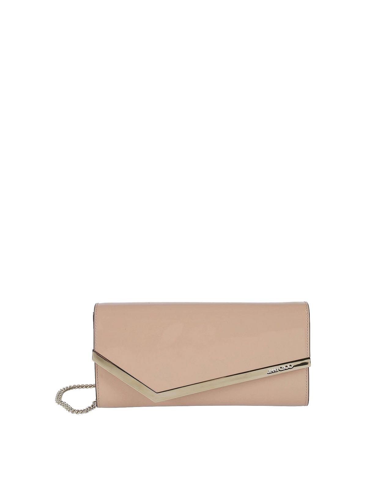 Emmie Chain Shoulder Bag EMMIEPATBALLETPINKLIGHTGOLD (JIMMY CHOO / ハンドバッグ・ショルダーバッグ ) | JIMMY CHOO (ジミー チュウ)