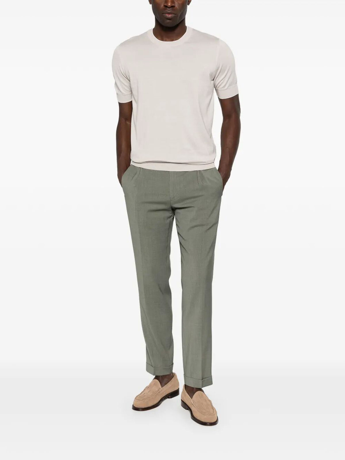 Cotton Lightweight Knit T-Shirt M29805200CBD04 (Brunello Cucinelli / ニット・セーター・カーディガン ) | Brunello Cucinelli (ブルネロ・クチネリ)(1)