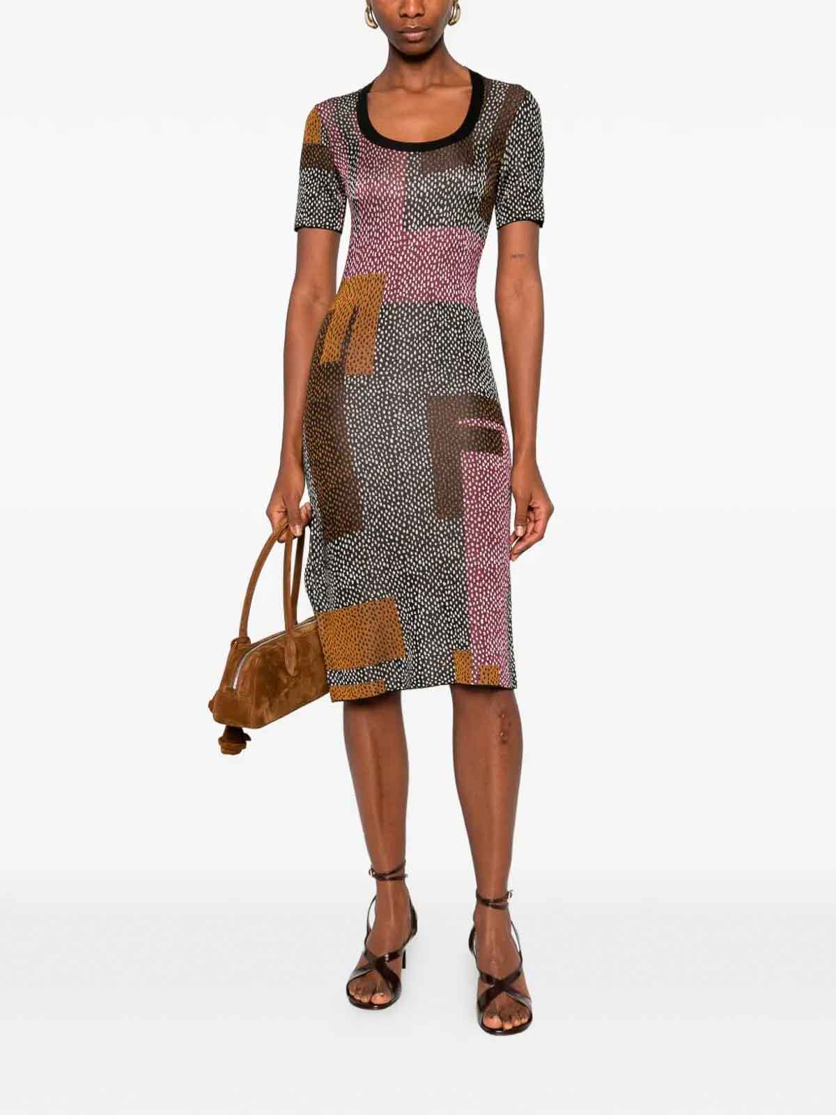 `Peppered Falena` Dress FZDE08AW4EF0ZA0 (FENDI / ワンピース・ドレス・オールインワン ) | FENDI (フェンディ)(1)