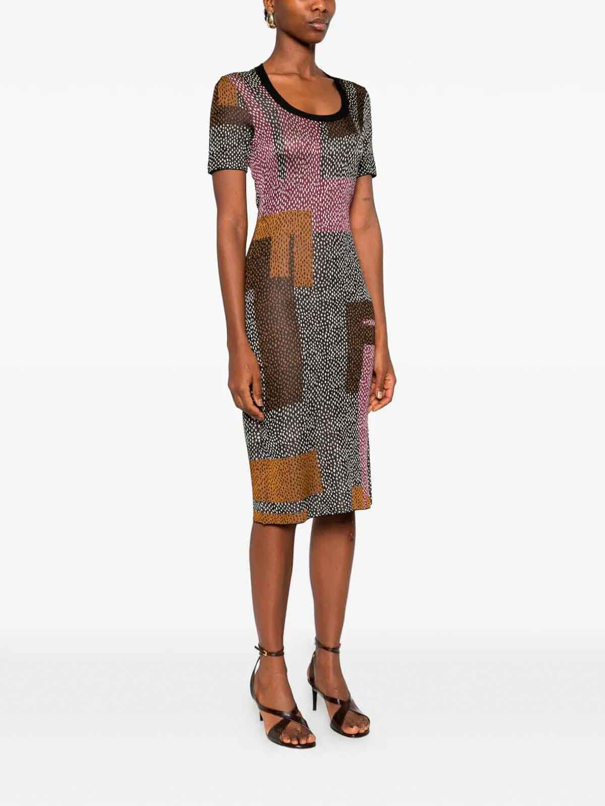 `Peppered Falena` Dress FZDE08AW4EF0ZA0 (FENDI / ワンピース・ドレス・オールインワン ) | FENDI (フェンディ)(3)