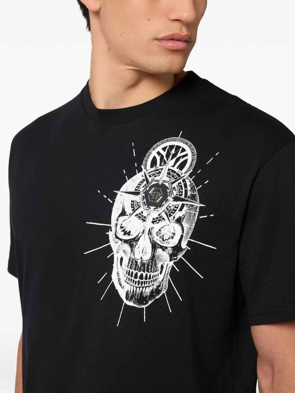 Round-Neck T-Shirt Skull Tattoo SAFCMTK8857PJY002N02 (PHILIPP PLEIN / Tシャツ・カットソー ) | PHILIPP PLEIN (フィリップ プレイン)(3)