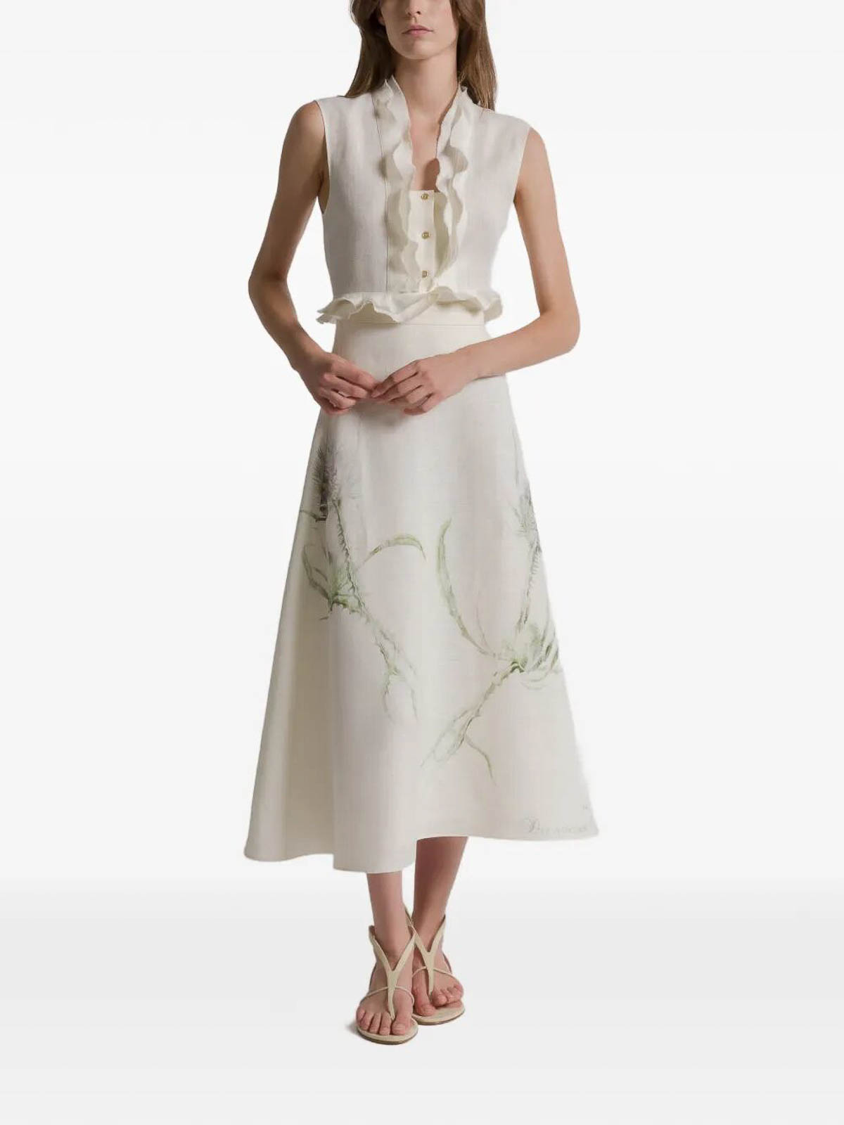 Linen Skirt 010916523888 (ALBERTA FERRETTI / スカート ) | ALBERTA FERRETTI (アルベルタ フェレッティ)(1)