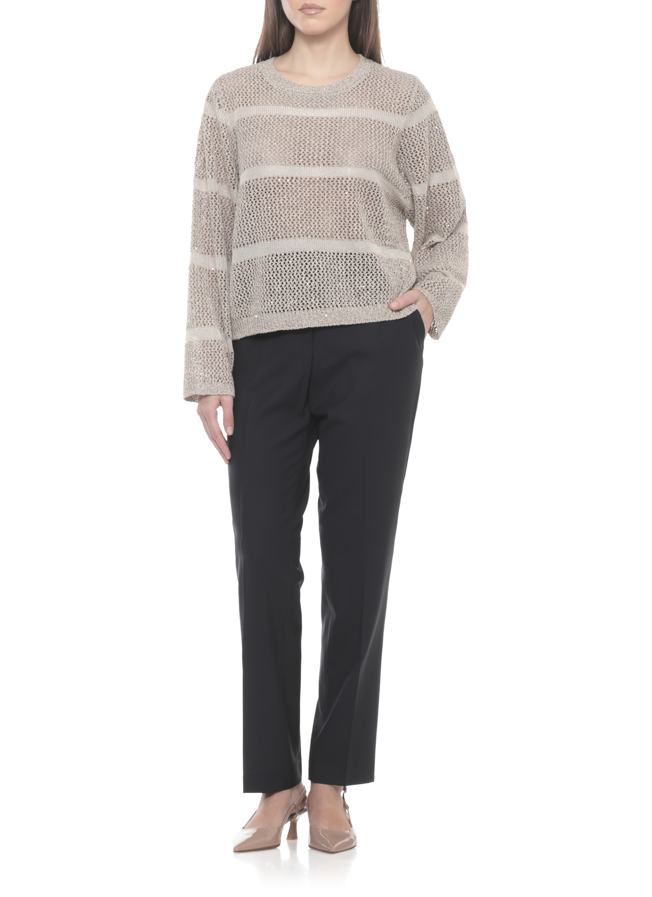 Panicale Sweaters Golden D380931G38D41B0275 (PANICALE / ニット・セーター・カーディガン ) | PANICALE (パニカーレ)(1)