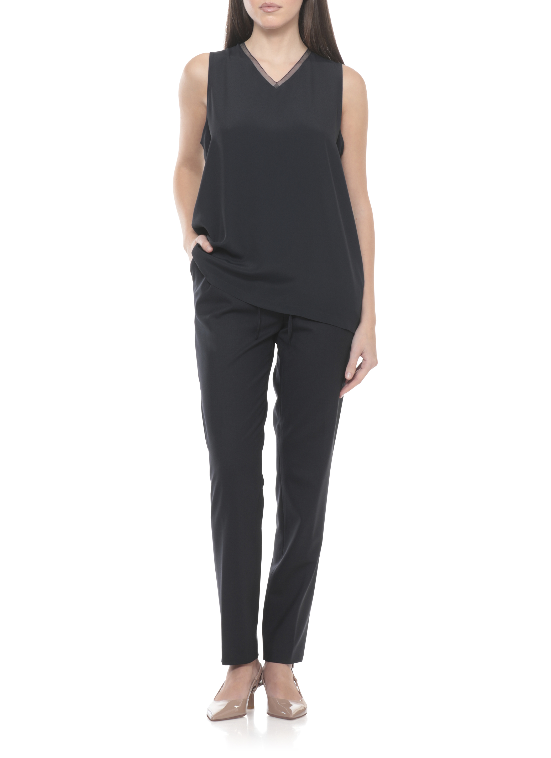 Fabiana Filippi Top Blue TPD266F295L7755146 (FABIANA FILIPPI / タンクトップ・キャミソール ) | FABIANA FILIPPI (ファビアナフィリッピ)(1)