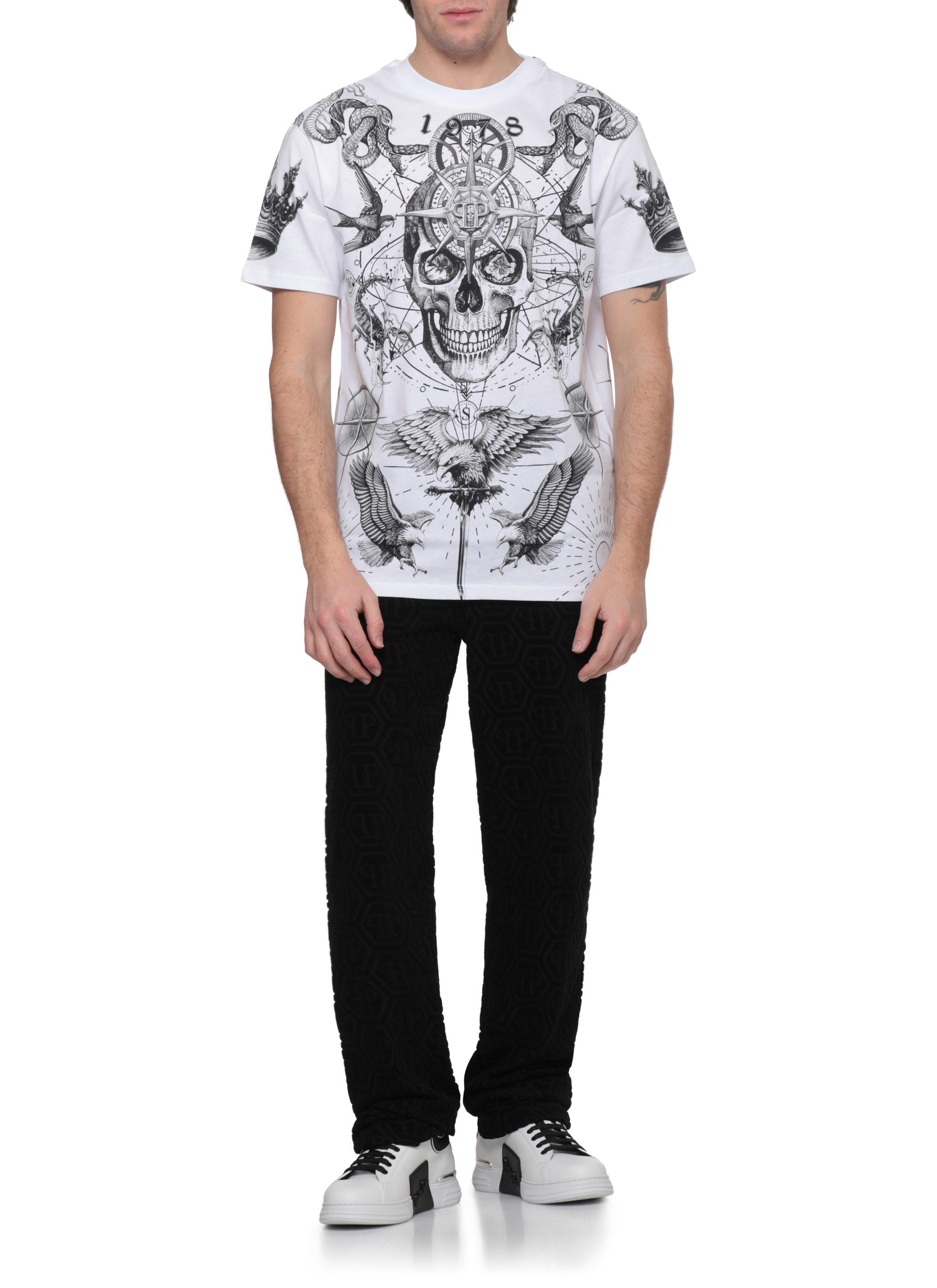 Philipp Plein T-shirts and Polos White SAFCMTK8850PJY002N01 (PHILIPP PLEIN / Tシャツ・カットソー ) | PHILIPP PLEIN (フィリップ プレイン)(2)