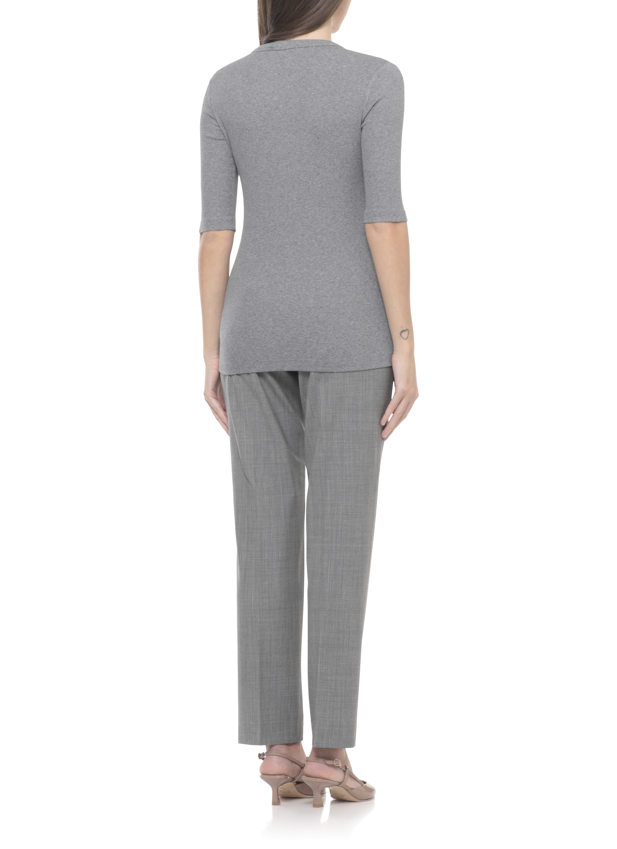 Fabiana Filippi T-shirts and Polos Grey JED266F603L8968132 (FABIANA FILIPPI / Tシャツ・カットソー ) | FABIANA FILIPPI (ファビアナフィリッピ)(3)