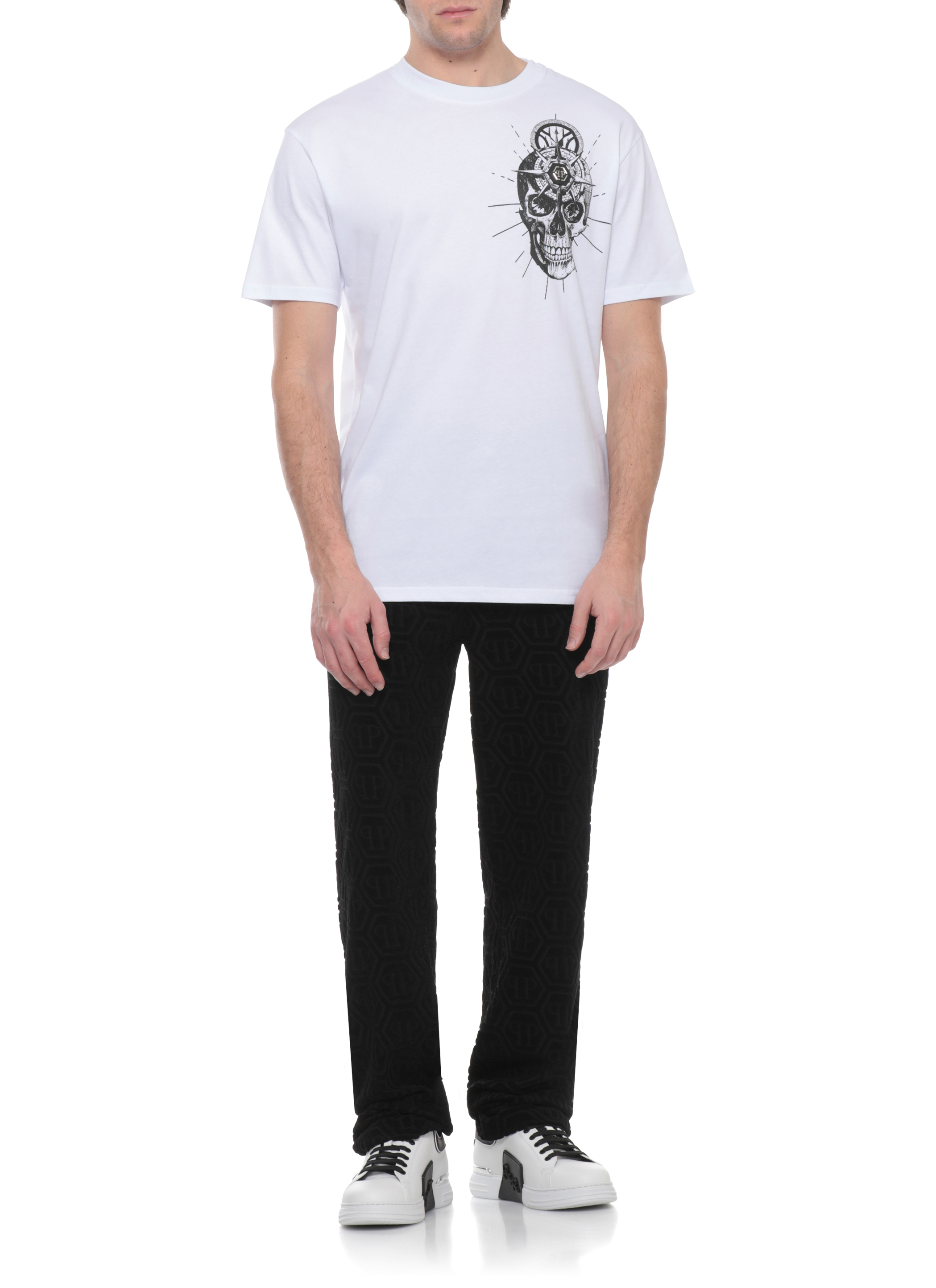 Philipp Plein T-shirts and Polos White SAFCMTK8857PJY002N01 (PHILIPP PLEIN / Tシャツ・カットソー ) | PHILIPP PLEIN (フィリップ プレイン)(1)