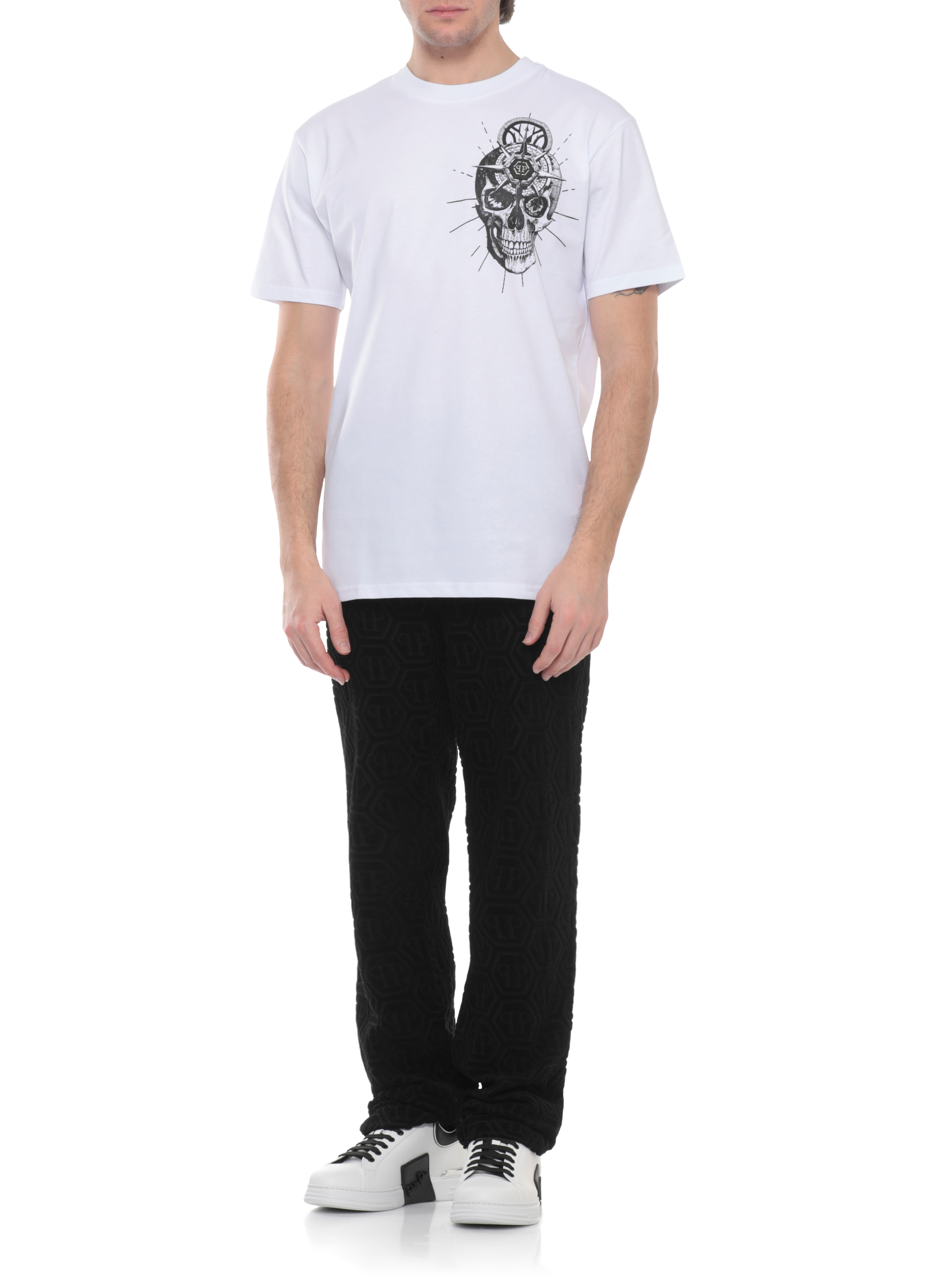 Philipp Plein T-shirts and Polos White SAFCMTK8857PJY002N01 (PHILIPP PLEIN / Tシャツ・カットソー ) | PHILIPP PLEIN (フィリップ プレイン)(2)