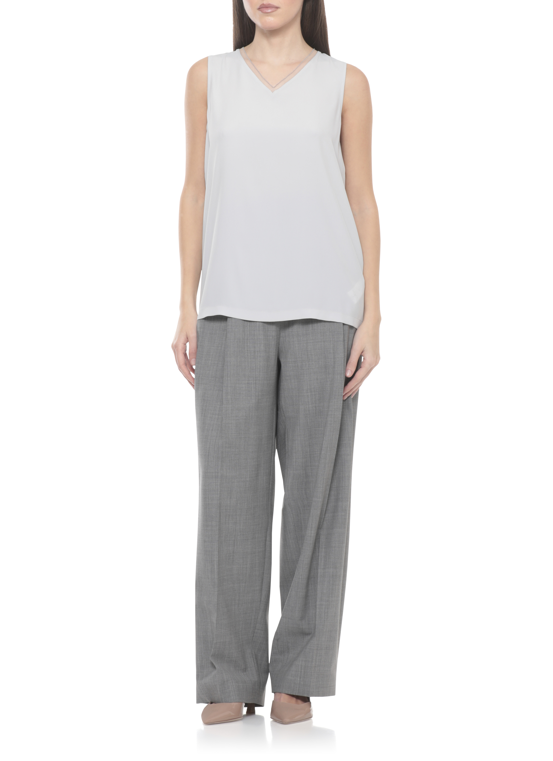 Fabiana Filippi Top Grey TPD266F295L7758200 (FABIANA FILIPPI / タンクトップ・キャミソール ) | FABIANA FILIPPI (ファビアナフィリッピ)(1)