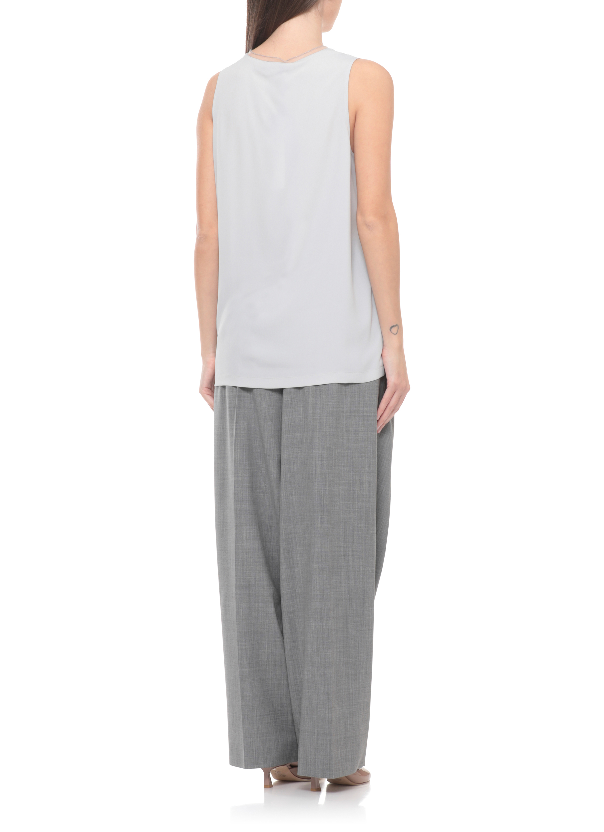 Fabiana Filippi Top Grey TPD266F295L7758200 (FABIANA FILIPPI / タンクトップ・キャミソール ) | FABIANA FILIPPI (ファビアナフィリッピ)(3)