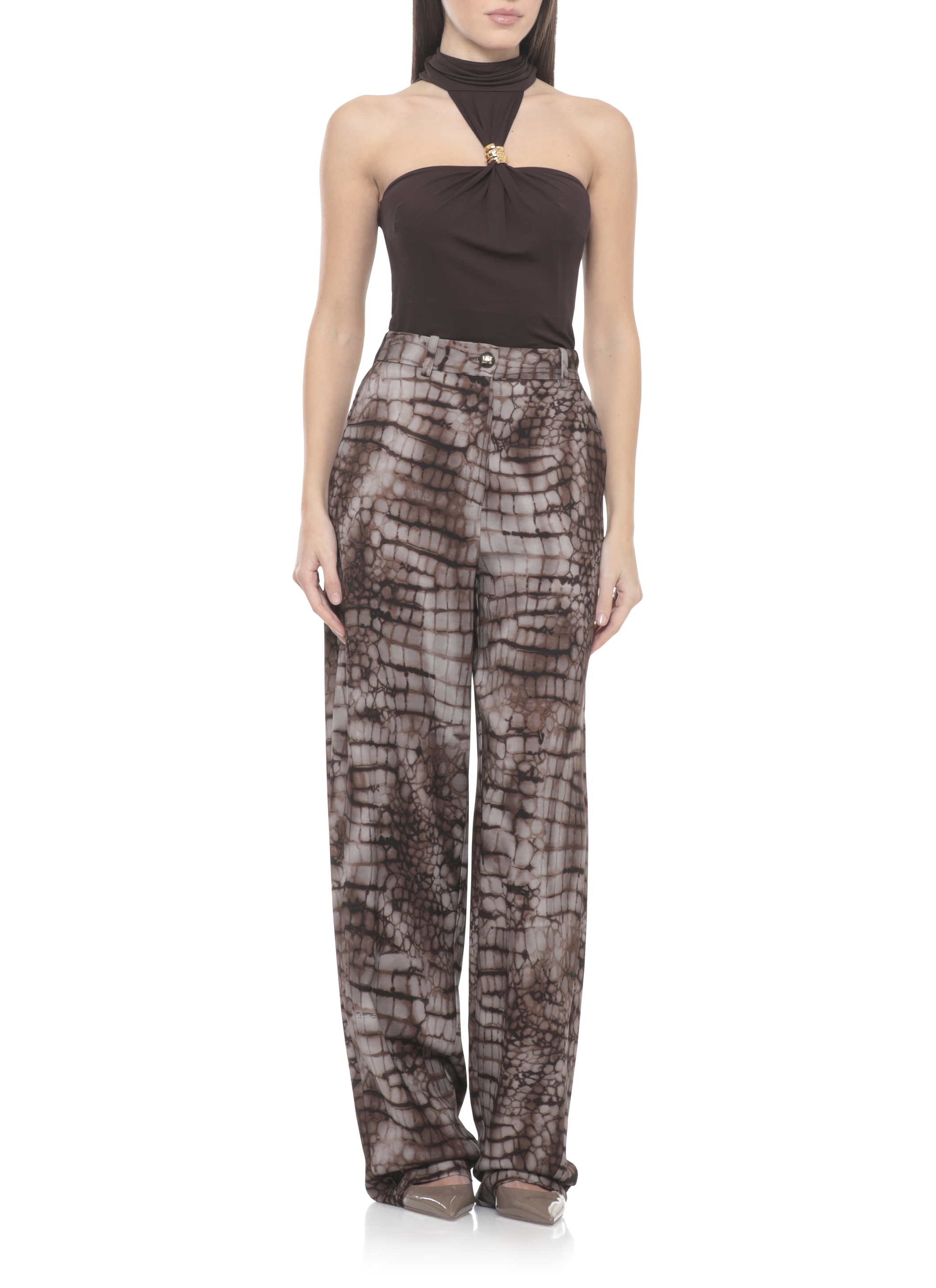 Elisabetta Franchi Trousers Brown PA16261E2644 (Elisabetta Franchi / パンツ ) | Elisabetta Franchi (エリザベッタ フランキ)(1)