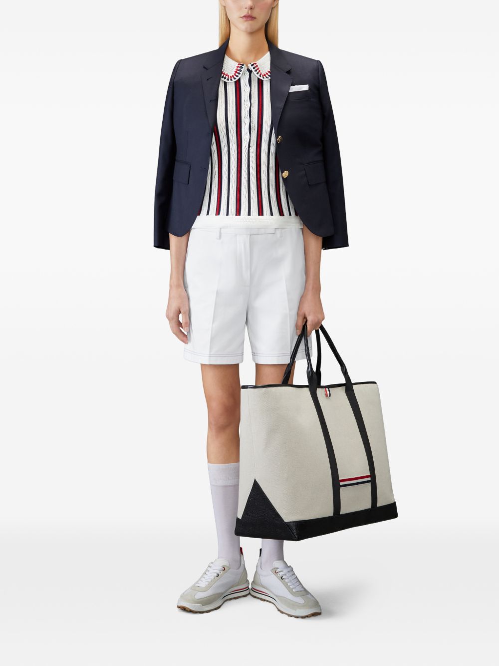 Thom Browne T-shirts and Polos White FKP136EY3021100 (Thom Browne / ニット・セーター・カーディガン ) | Thom Browne (トム・ブラウン)(2)