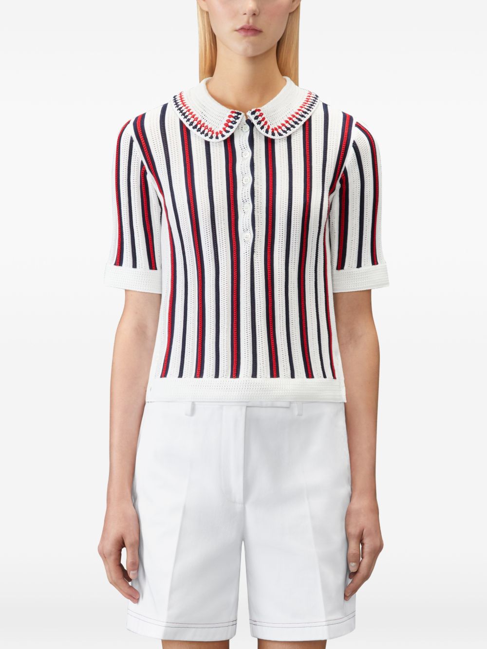 Thom Browne T-shirts and Polos White FKP136EY3021100 (Thom Browne / ニット・セーター・カーディガン ) | Thom Browne (トム・ブラウン)(4)