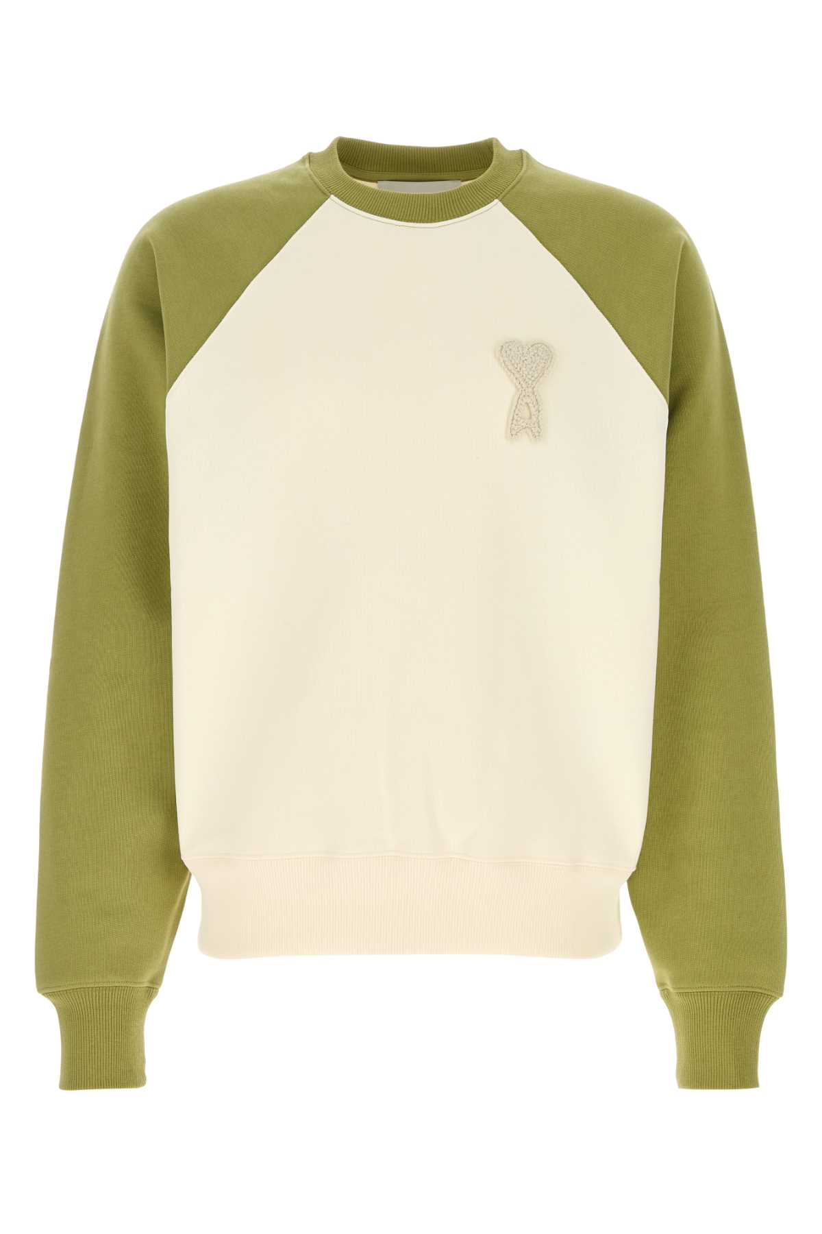 Ivory cotton oversize sweatshirt USW781747A041 (AMI Paris / スウェット・フーディー ) | AMI Paris (アミパリス)