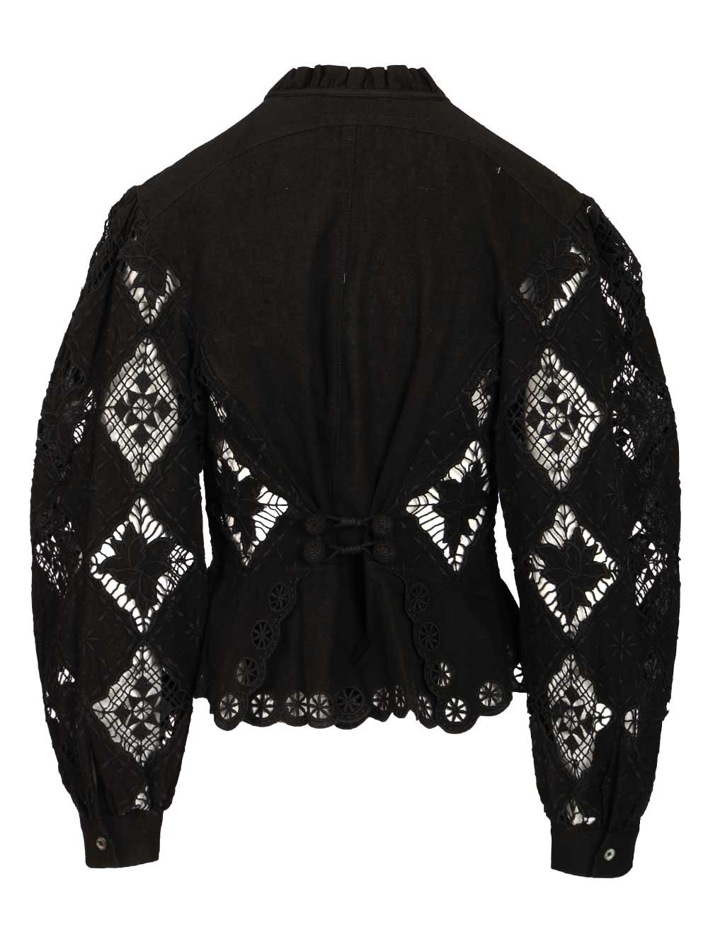 NINA OPENWORK LINEN LONG SLEEVE TOP 26EHT0856FAD2J01I01BK (Isabel Marant / シャツ・ブラウス ) | Isabel Marant (イザベル マラン)(1)