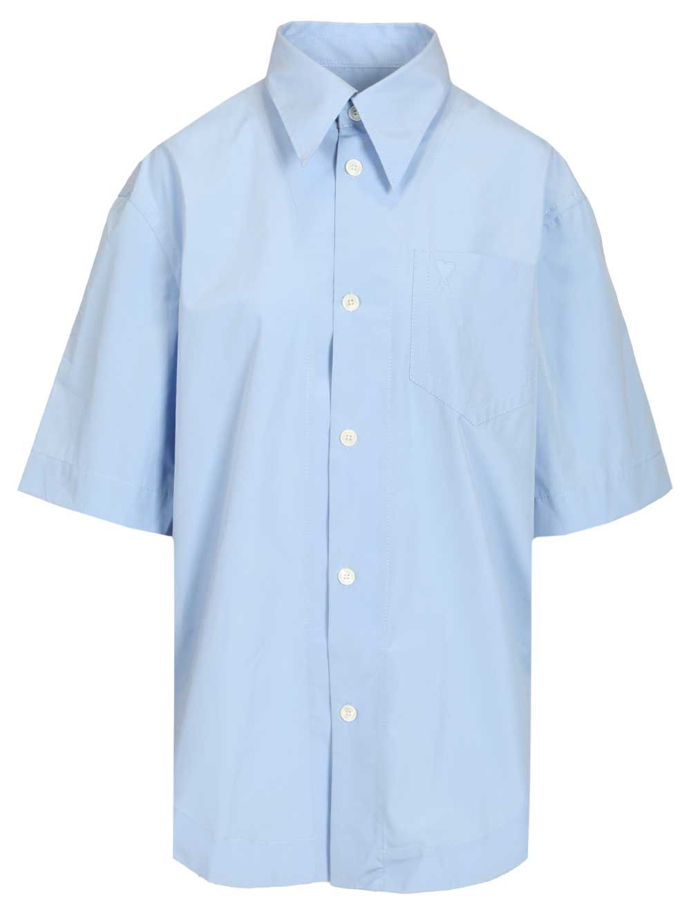 Short-sleeved poplin shirt USH809CO0063484 (AMI Paris / シャツ・ブラウス ) | AMI Paris (アミパリス)