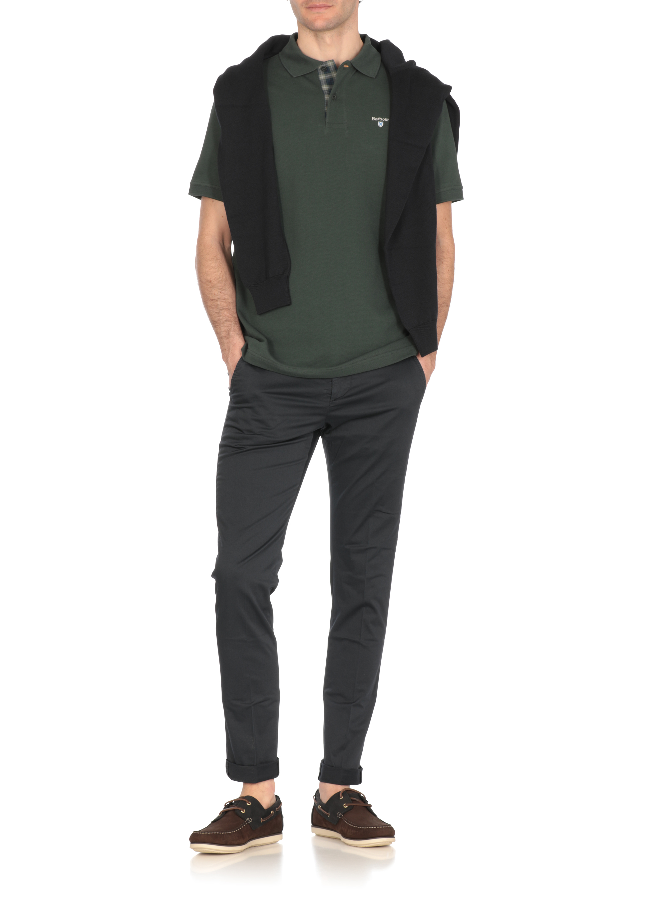 Barbour T-shirts and Polos Green MML0012MMLGN89 (Barbour / ポロシャツ ) | Barbour (バブアー)(1)