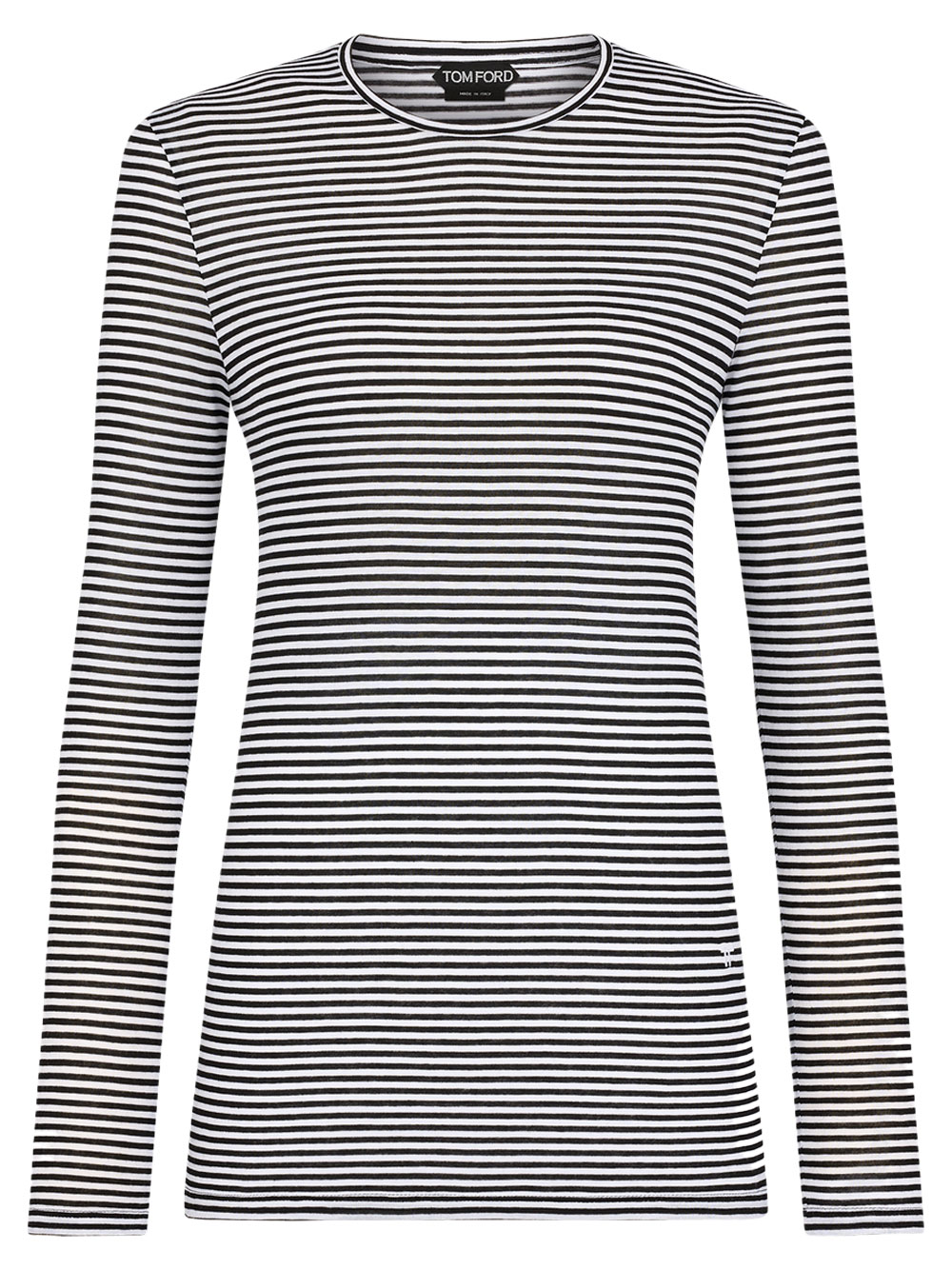 LONG-SLEEVED STRIPED T-SHIRT WITH TONAL TF EMBROIDERED LOGO TSJ632JEX187NWA (TOM FORD / Tシャツ・カットソー ) | TOM FORD (トムフォード)