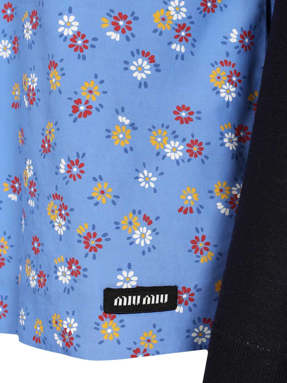 Poplin and wool sweater MT2234 (MIU MIU / ニット・セーター・カーディガン ) | MIU MIU (ミュウミュウ)(4)