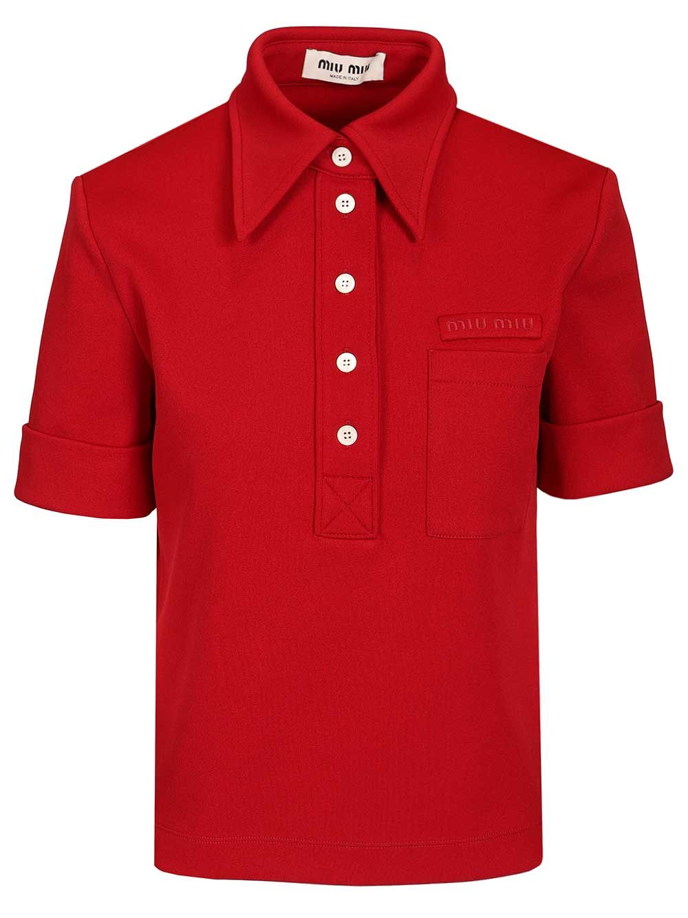 Technical jersey polo shirt MT2204 (MIU MIU / ポロシャツ ) | MIU MIU (ミュウミュウ)