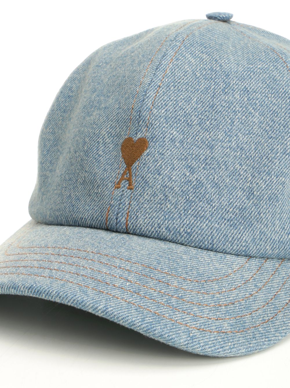 TABACCO AMI DE COEUR EMBROIDERY CAP USED INDIGO DENIM UCP264DE0046480 (AMI Paris / 帽子 ) | AMI Paris (アミパリス)(3)