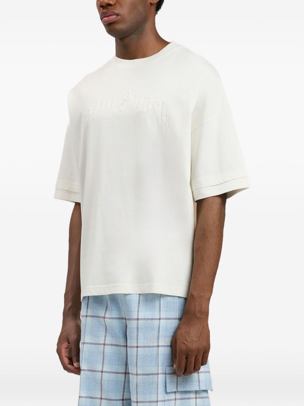 Palm Angels T-shirts and Polos White PMAA10QS26JER0010303 (Palm Angels / Tシャツ・カットソー ) | Palm Angels (パームエンジェルス)(1)