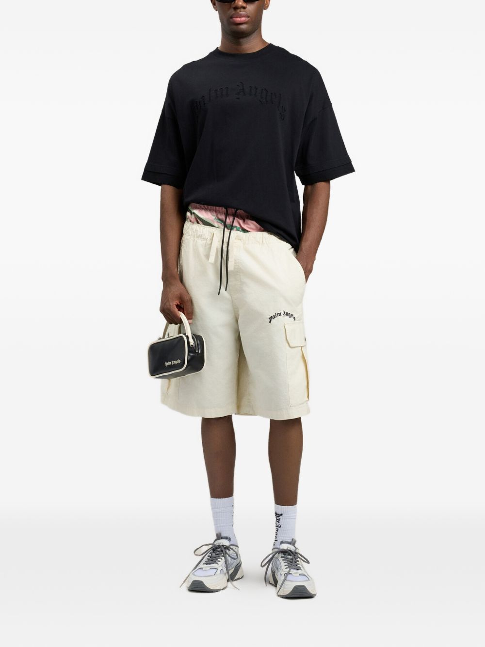 Palm Angels T-shirts and Polos Black PMAA10QS26JER0011010 (Palm Angels / Tシャツ・カットソー ) | Palm Angels (パームエンジェルス)(3)