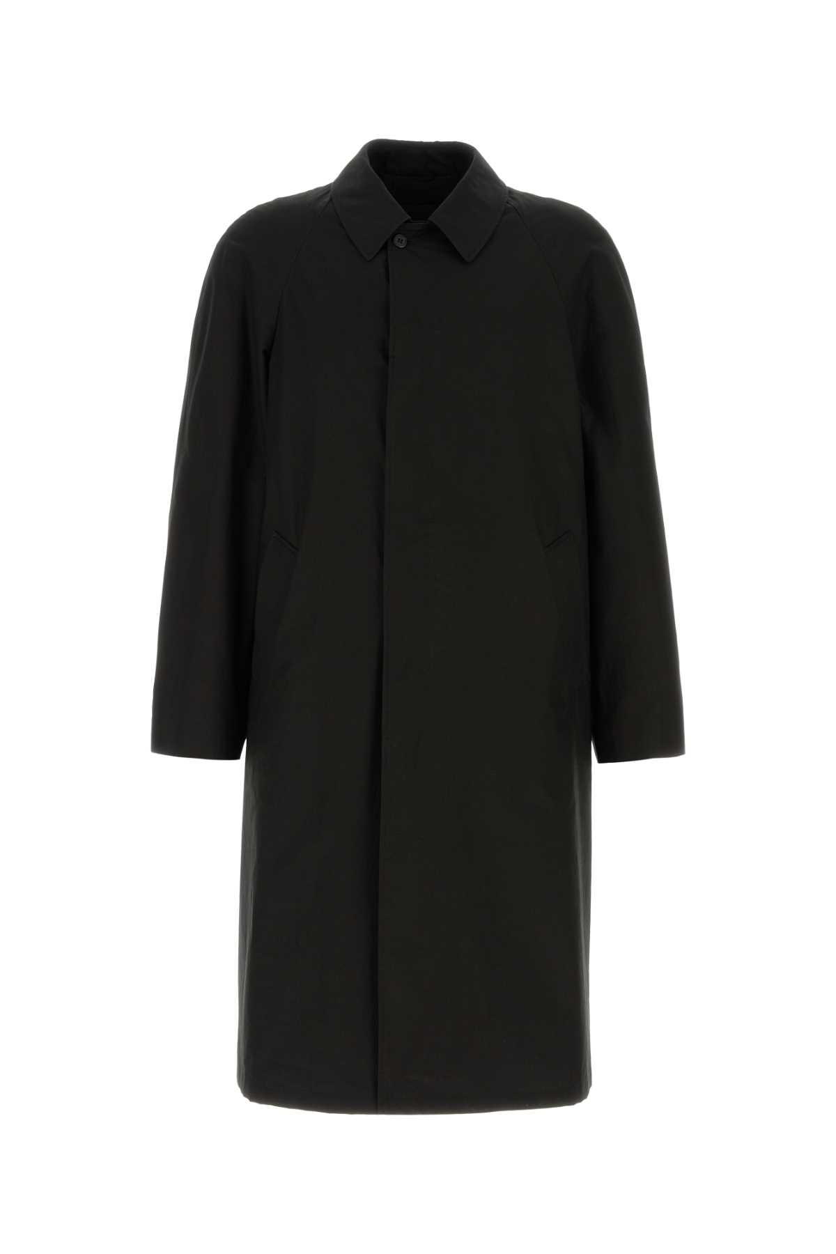 Black cotton overcoat SGD062SOOO184BF0002 (Prada / コート ) | Prada (プラダ)