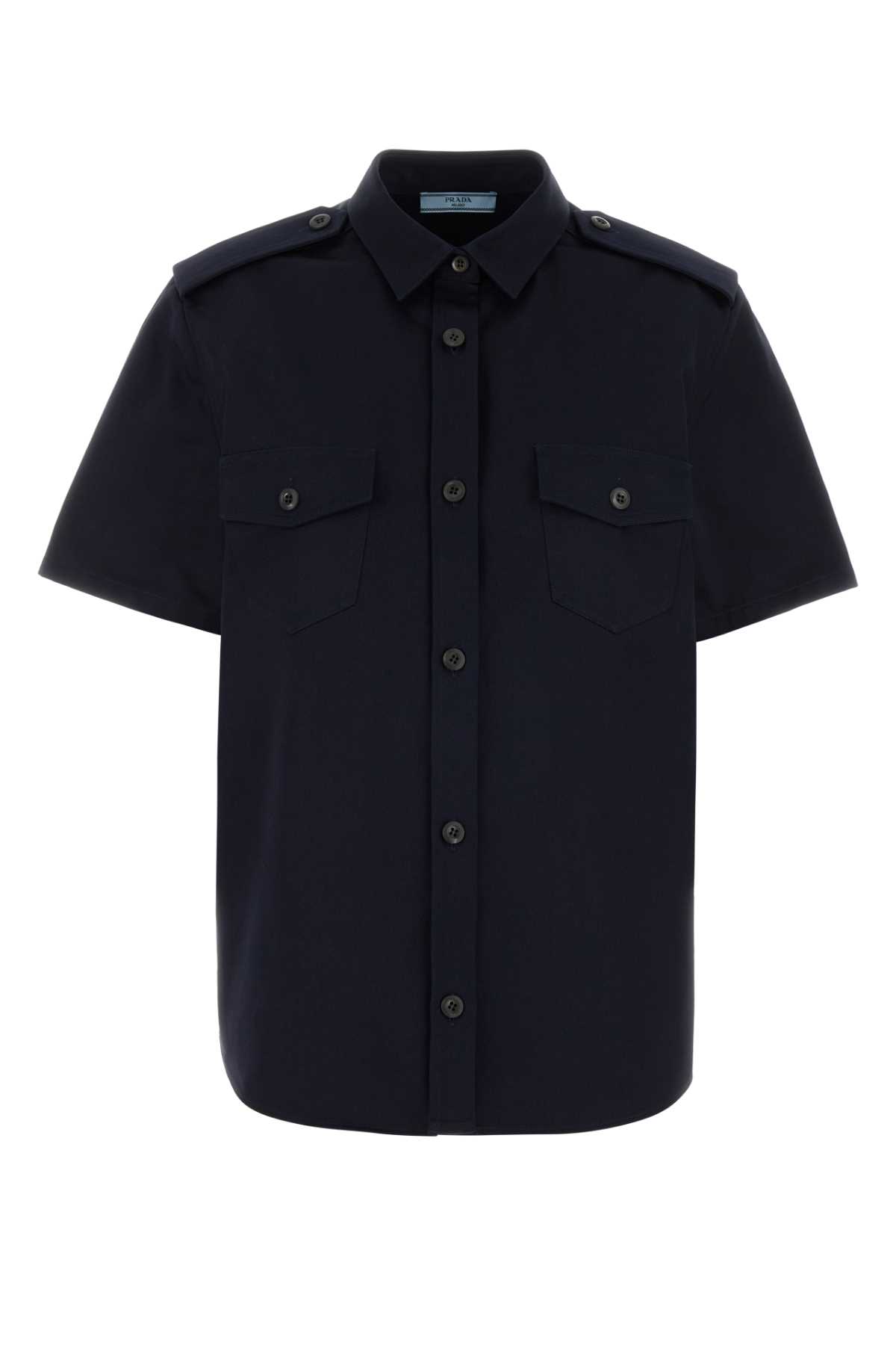 Navy blue cotton shirt P432JSOOO10YPF0124 (Prada / シャツ・ブラウス ) | Prada (プラダ)