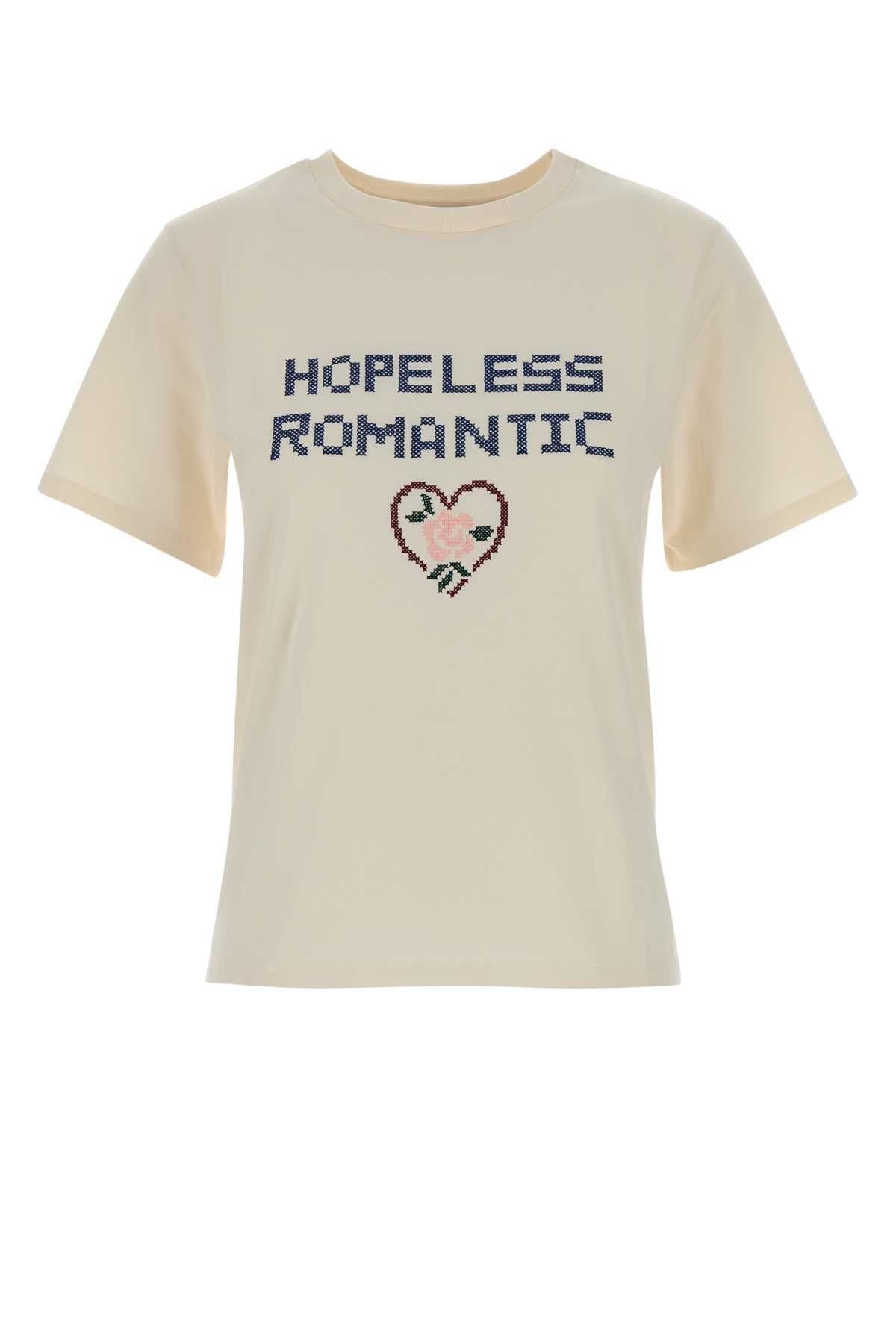 Cream cotton West t-shirt 2615971041600005 (Weekend Max Mara / Tシャツ・カットソー ) | Weekend Max Mara (ウィークエンド マックスマーラ)